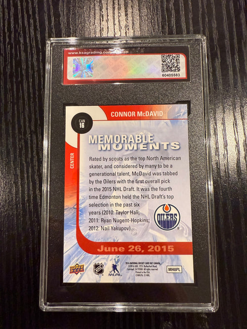 2015-16 UD NHCD Connor McDavid Rookie KSA 10