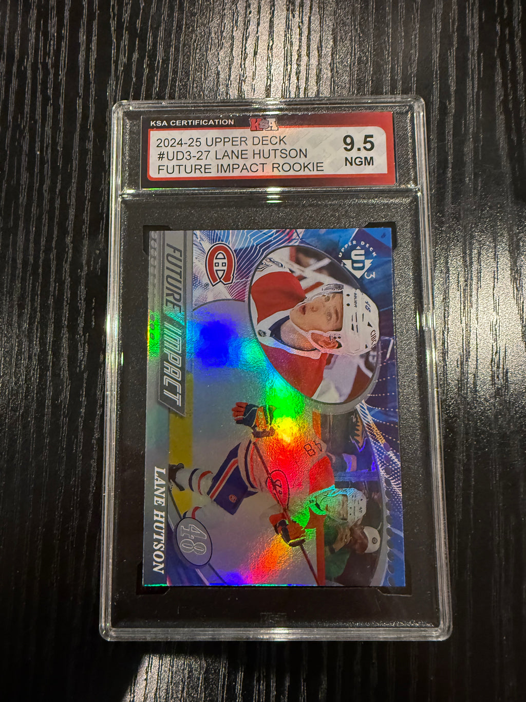 2024-25 UD Future Impact Lane Hutson Rookie KSA 9.5