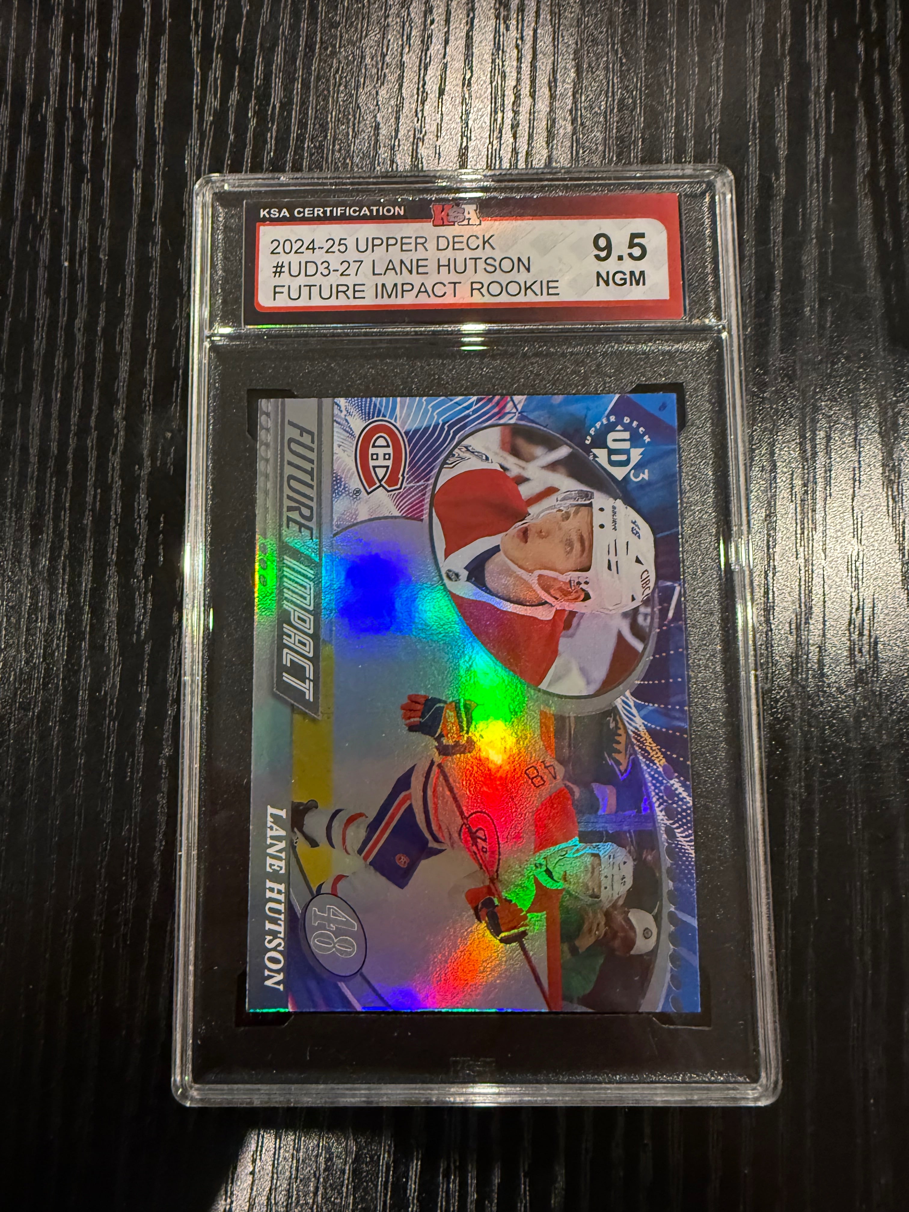 2024-25 UD Future Impact Lane Hutson Rookie KSA 9.5