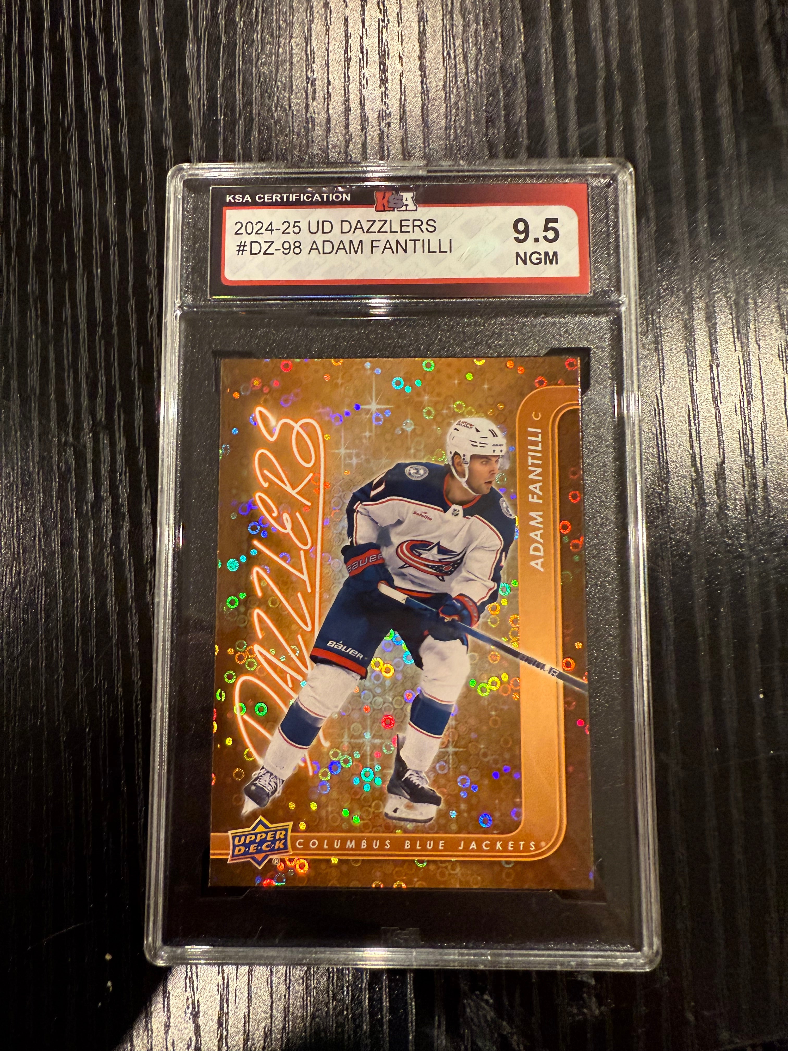 2024-25 UD Dazzlers Orange Adam Fantalli KSA 9.5