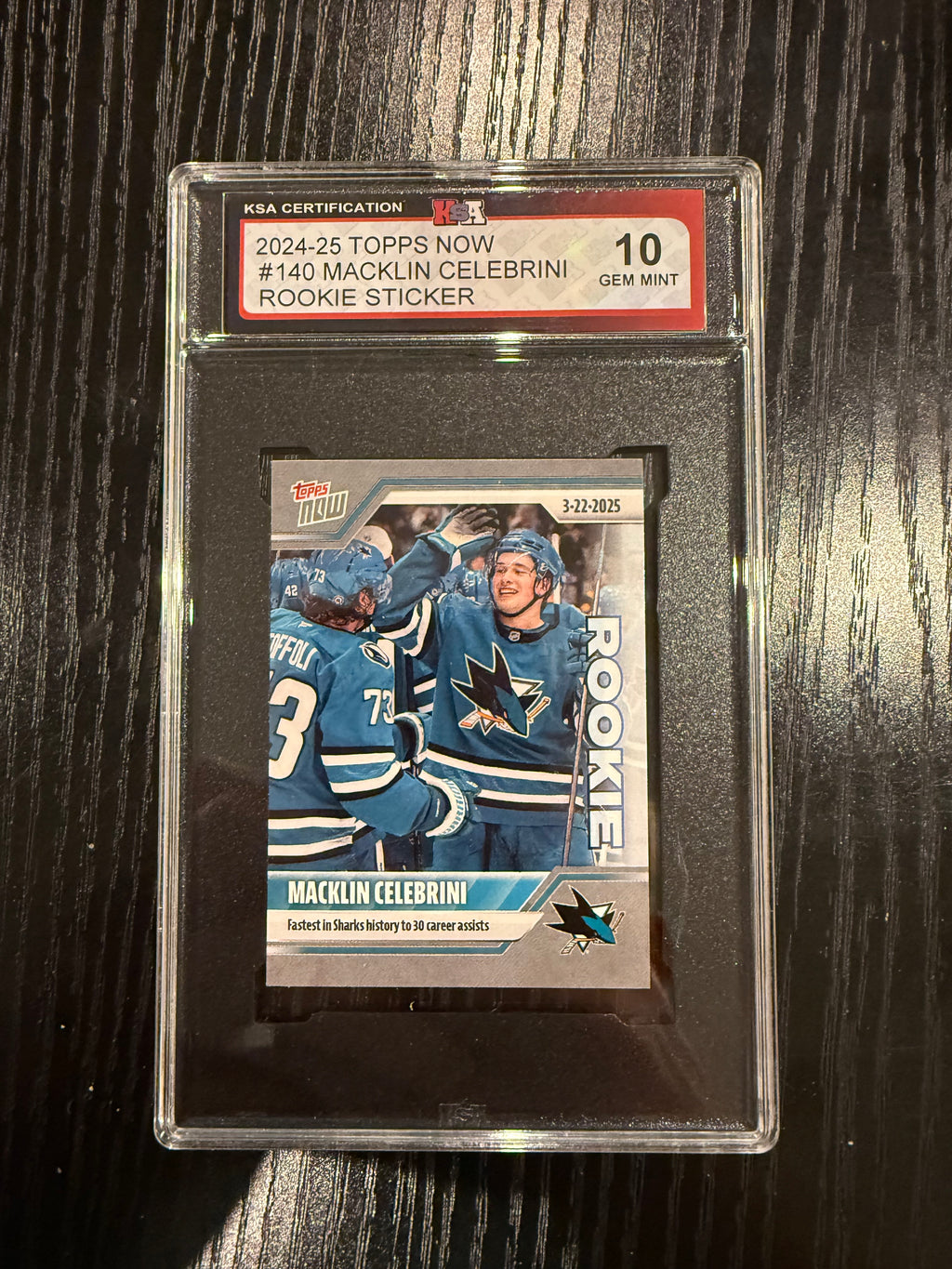 2024-25 Topps Now Macklin Celebrini Rookie KSA 10