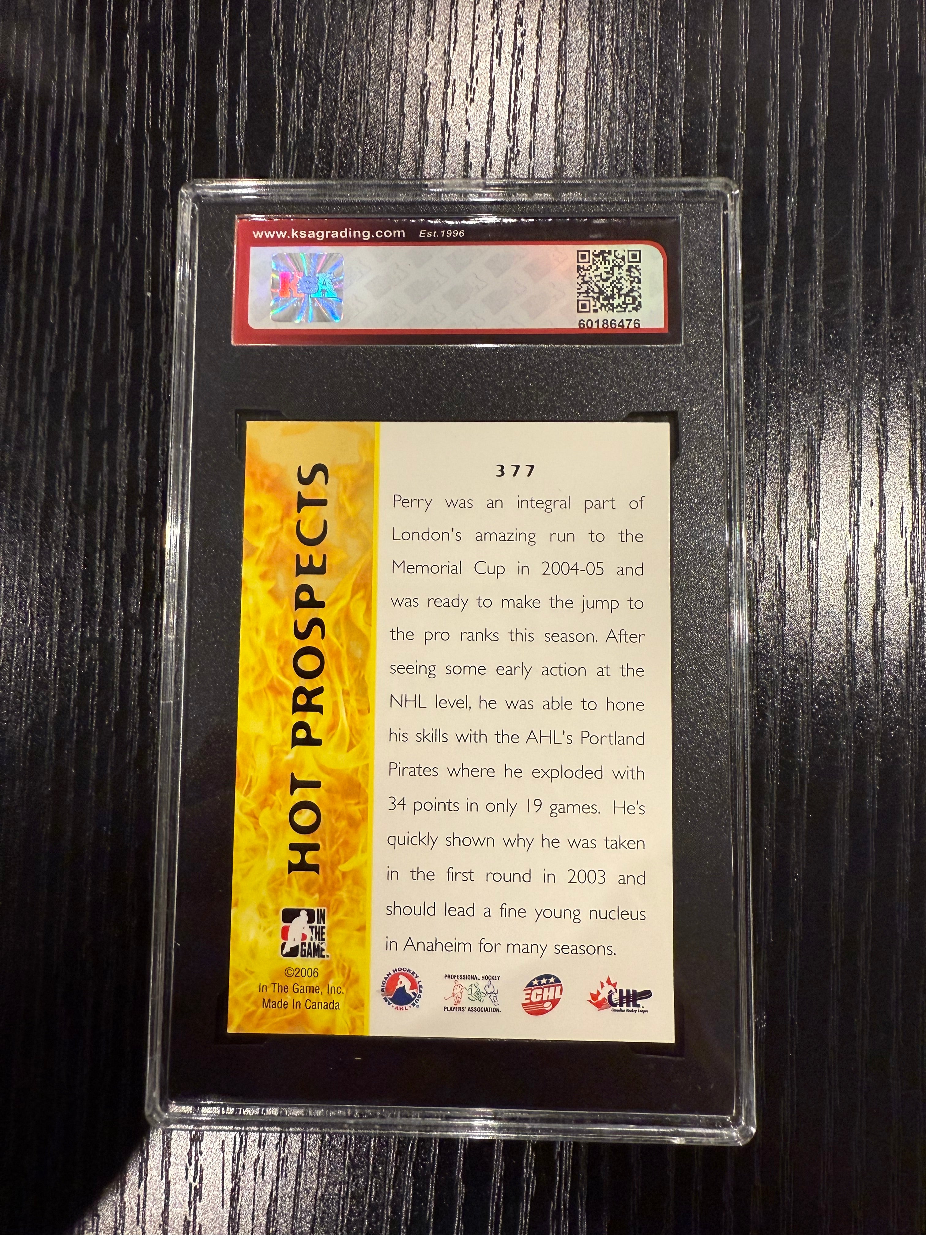 2008 ITG Corey Perry Hot Prospects KSA 9.5