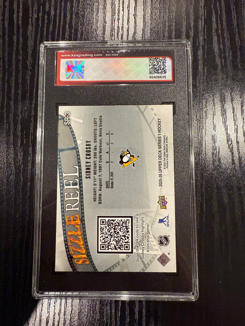 2024-25 UD Sizzle Reel Sidney Crosby KSA 9.5