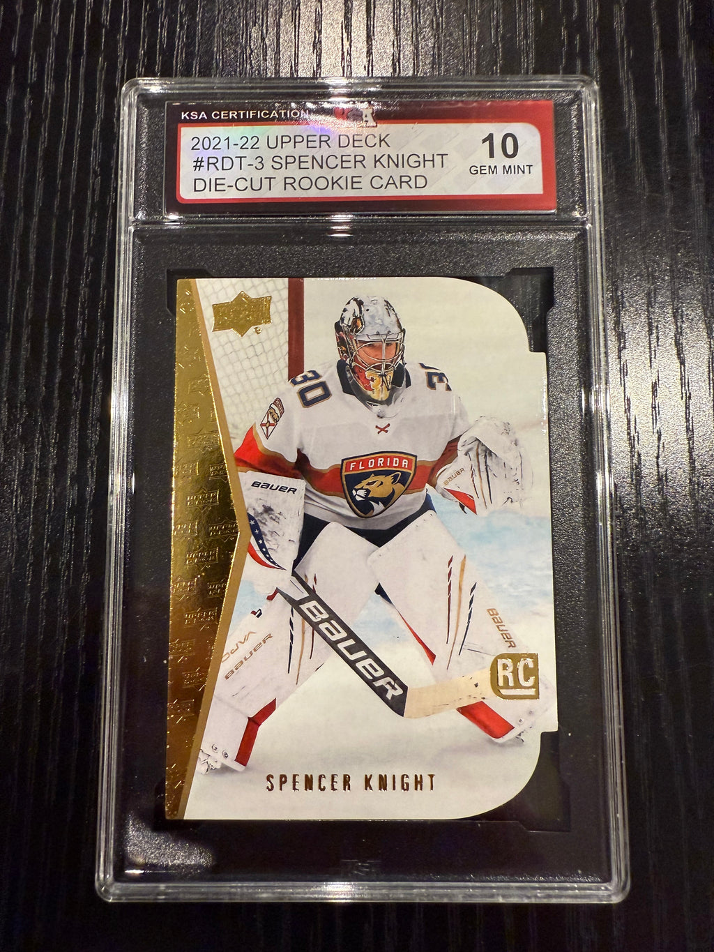2021-22 UD Die-Cut Spencer Knight Rookie KSA 10