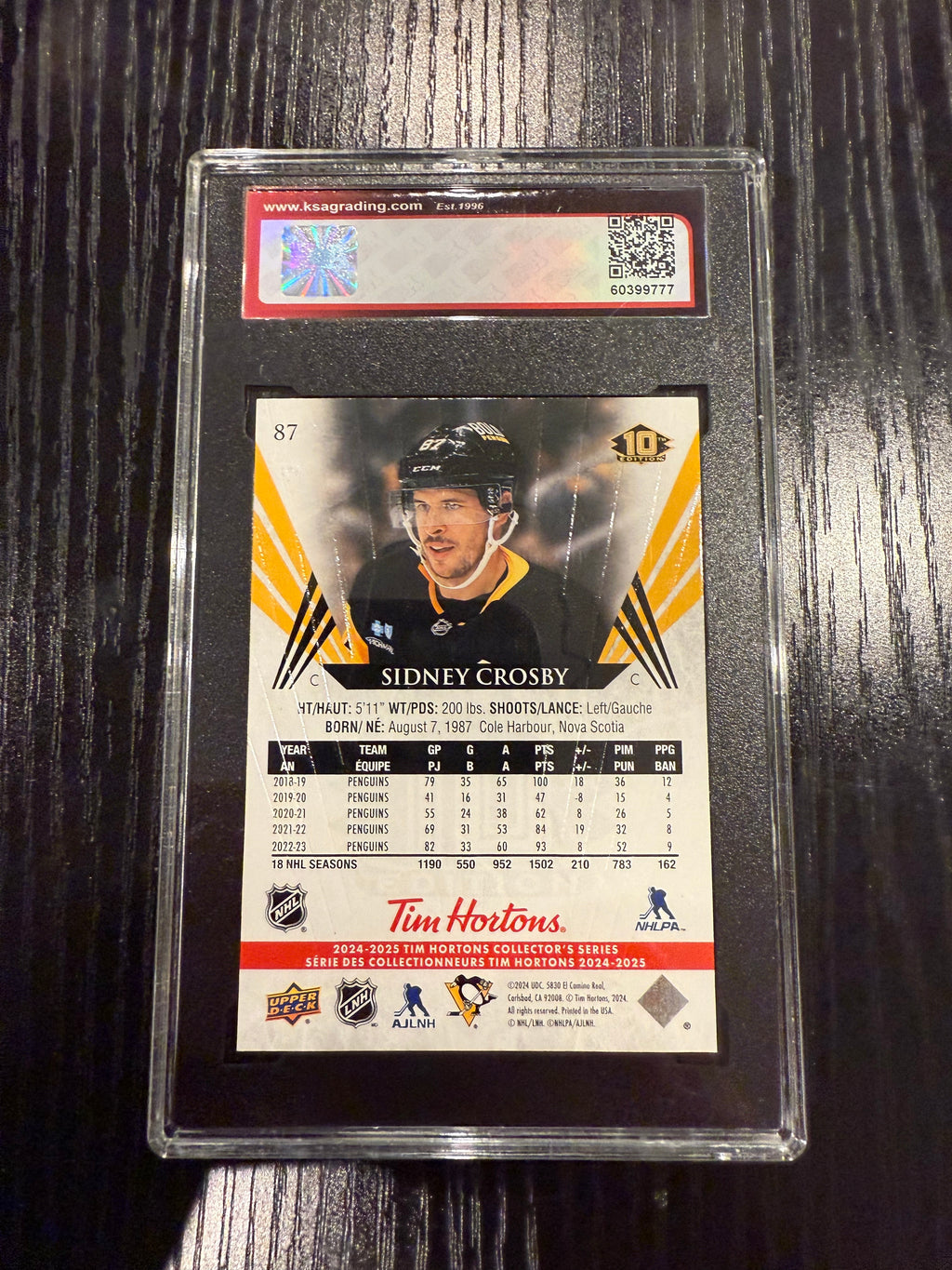 2024-25 Tim Hortons Sidney Crosby KSA 10