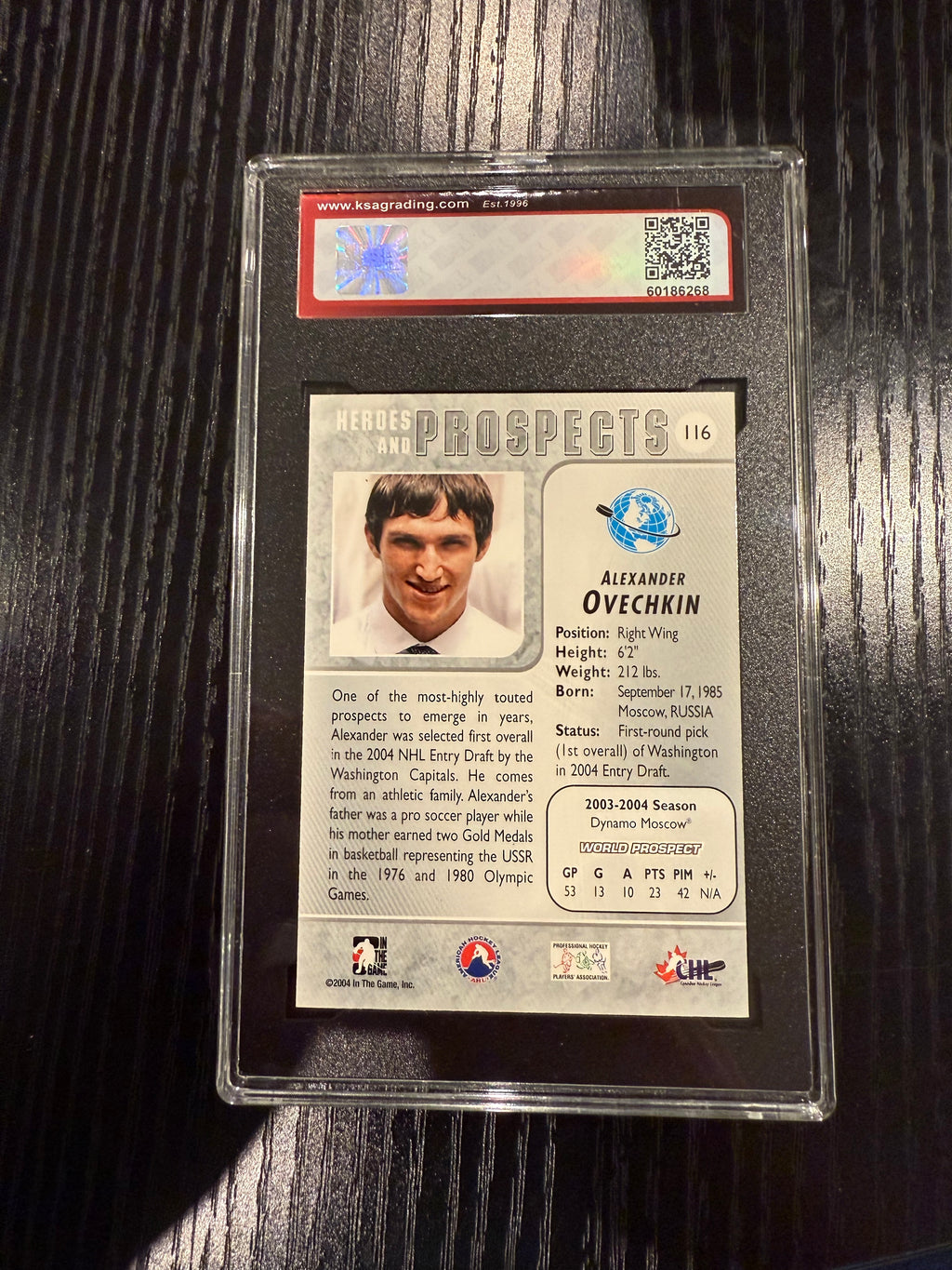 2004-05 ITG Rookie Alexander Ovechkin KSA 10
