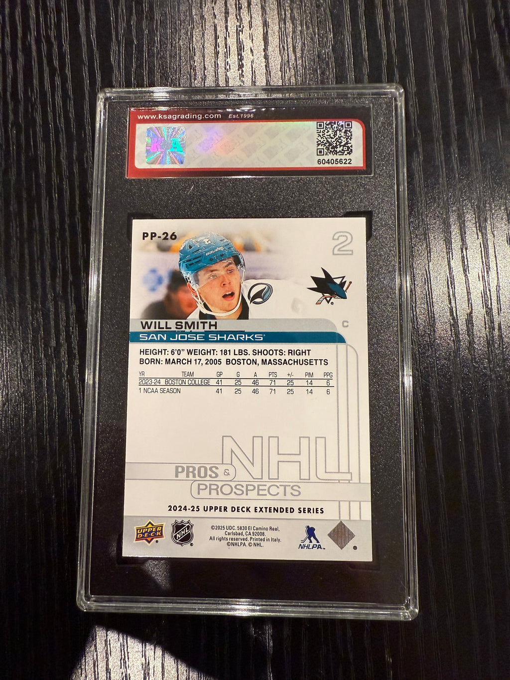 2024-25 Pros and Prospects Will Smith Rookie KSA 9.5