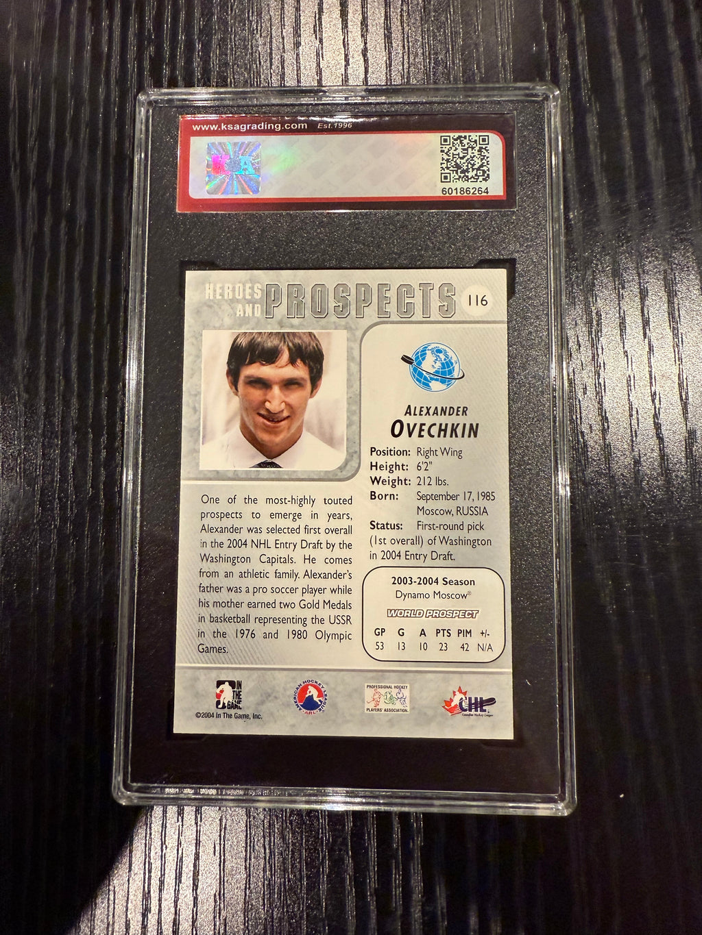 2004-05 ITG Rookie Alexander Ovechkin KSA 10