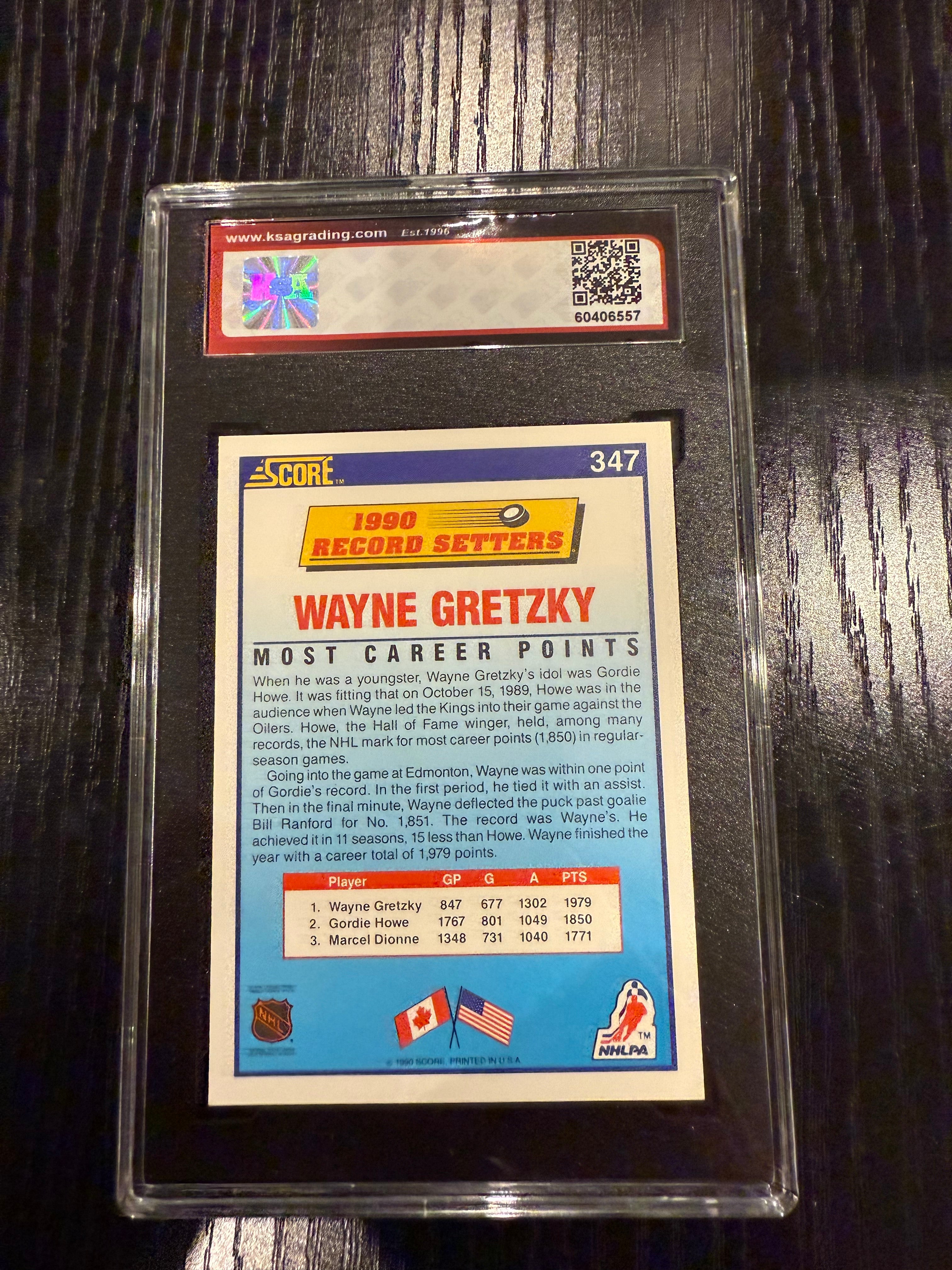 1990-91 Score Wayne Gretzky KSA 10