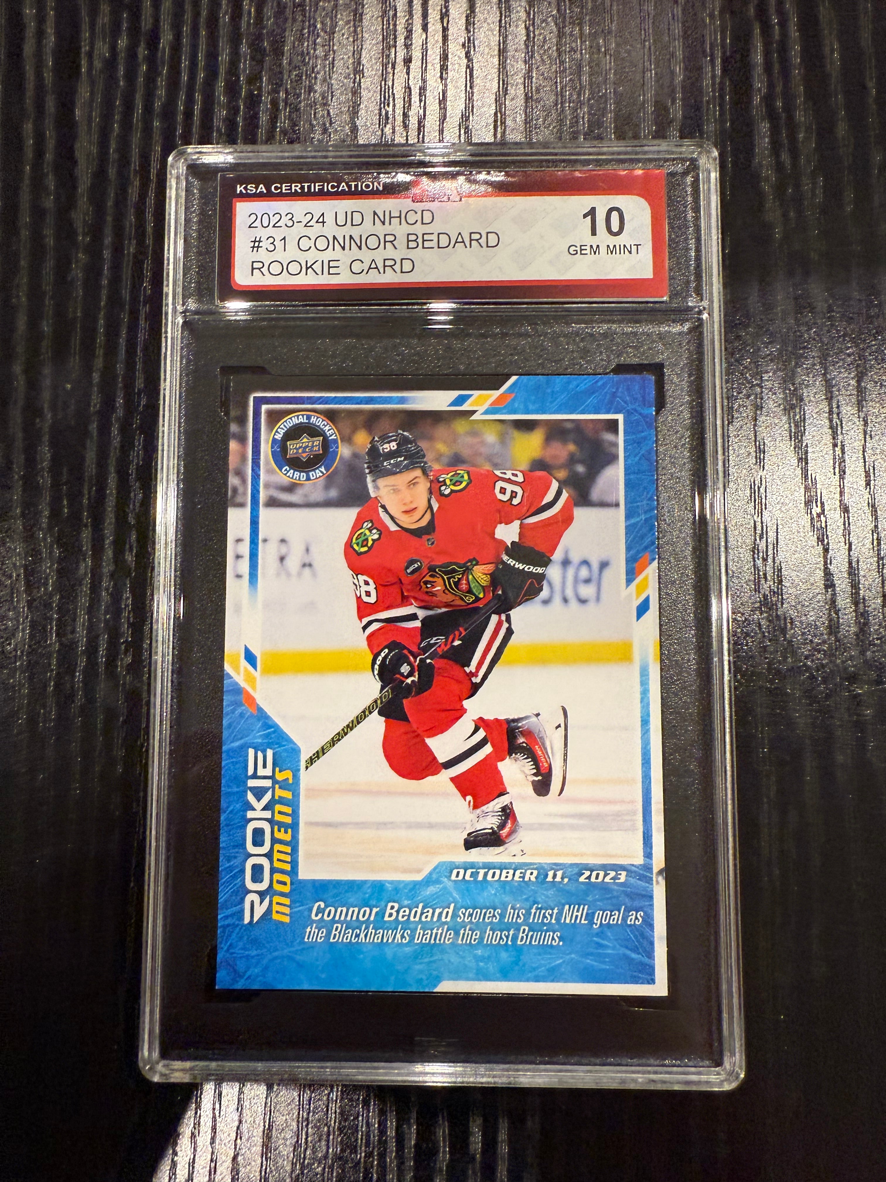 2023-24 UD NHCD Connor Bedard Rookie KSA 10