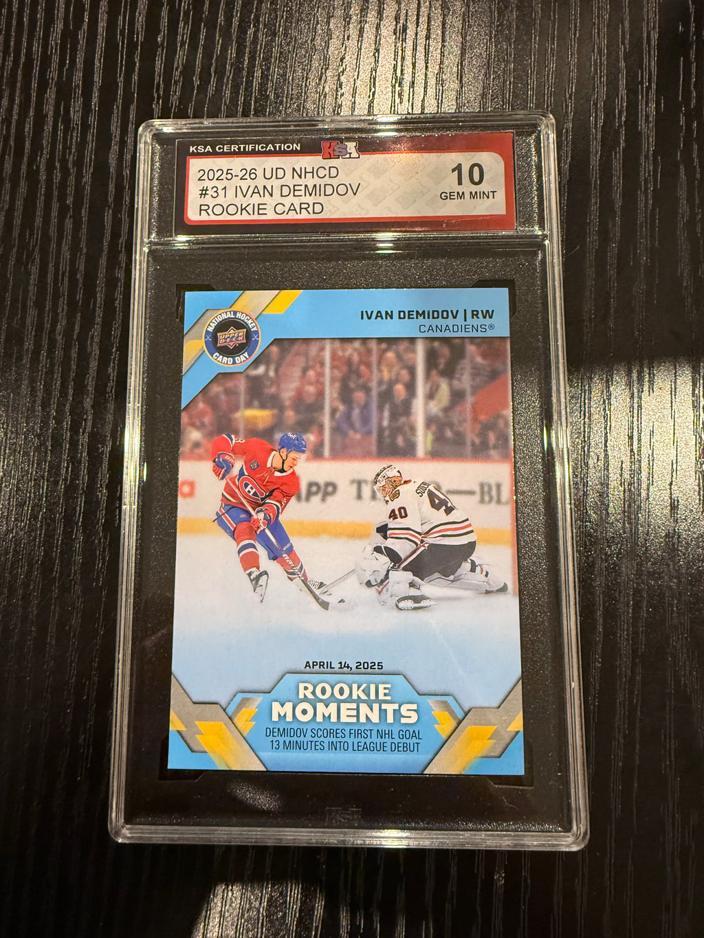 2025-26 UD NHCD Ivan Demidov Rookie KSA 10