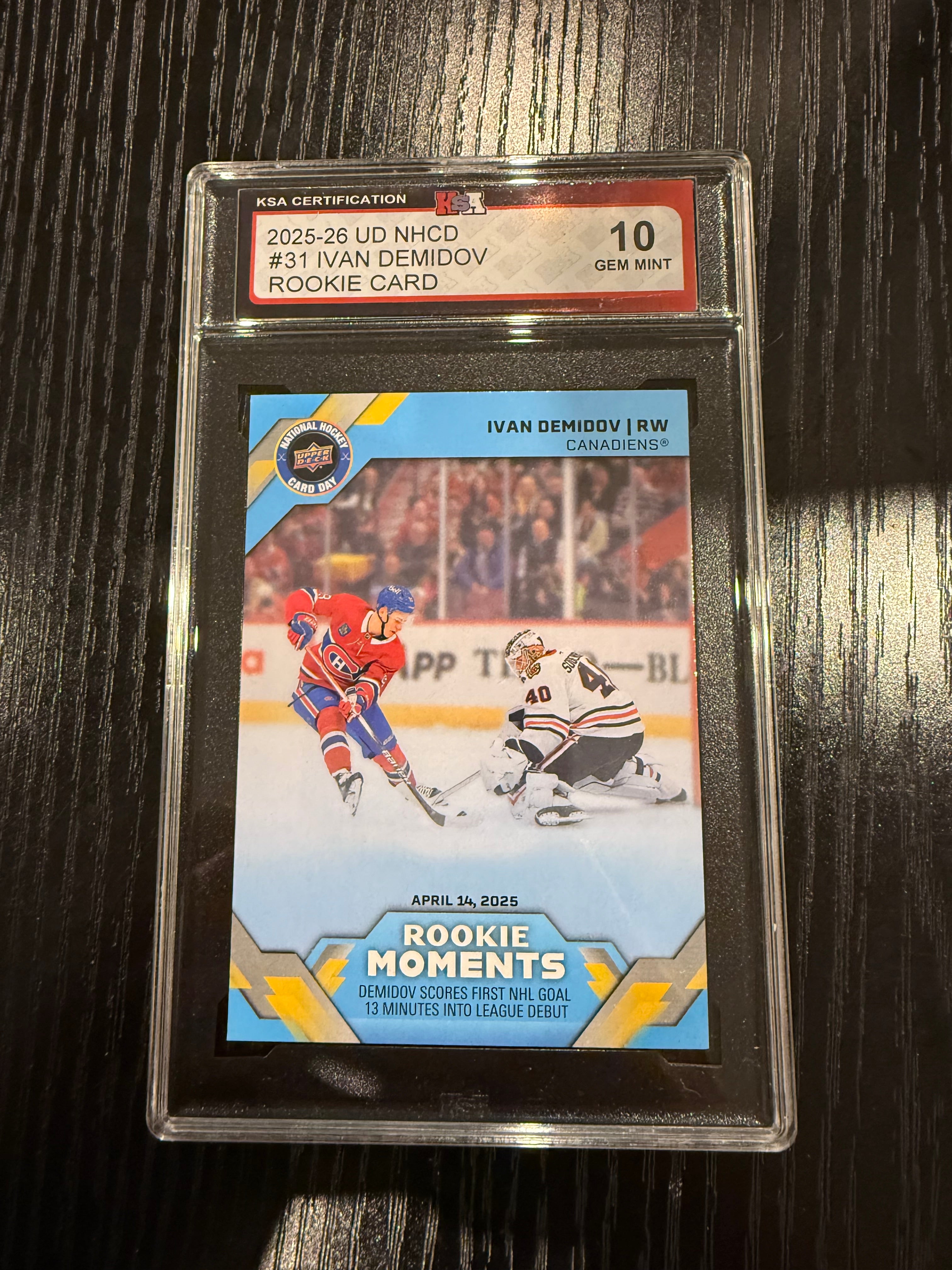 2025-26 UD NHCD Ivan Demidov Rookie KSA 10
