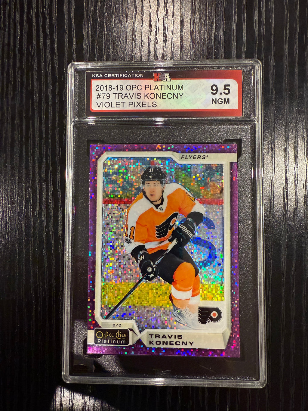 2018-19 OPC Platinum Violet Pixels Travis Konecny