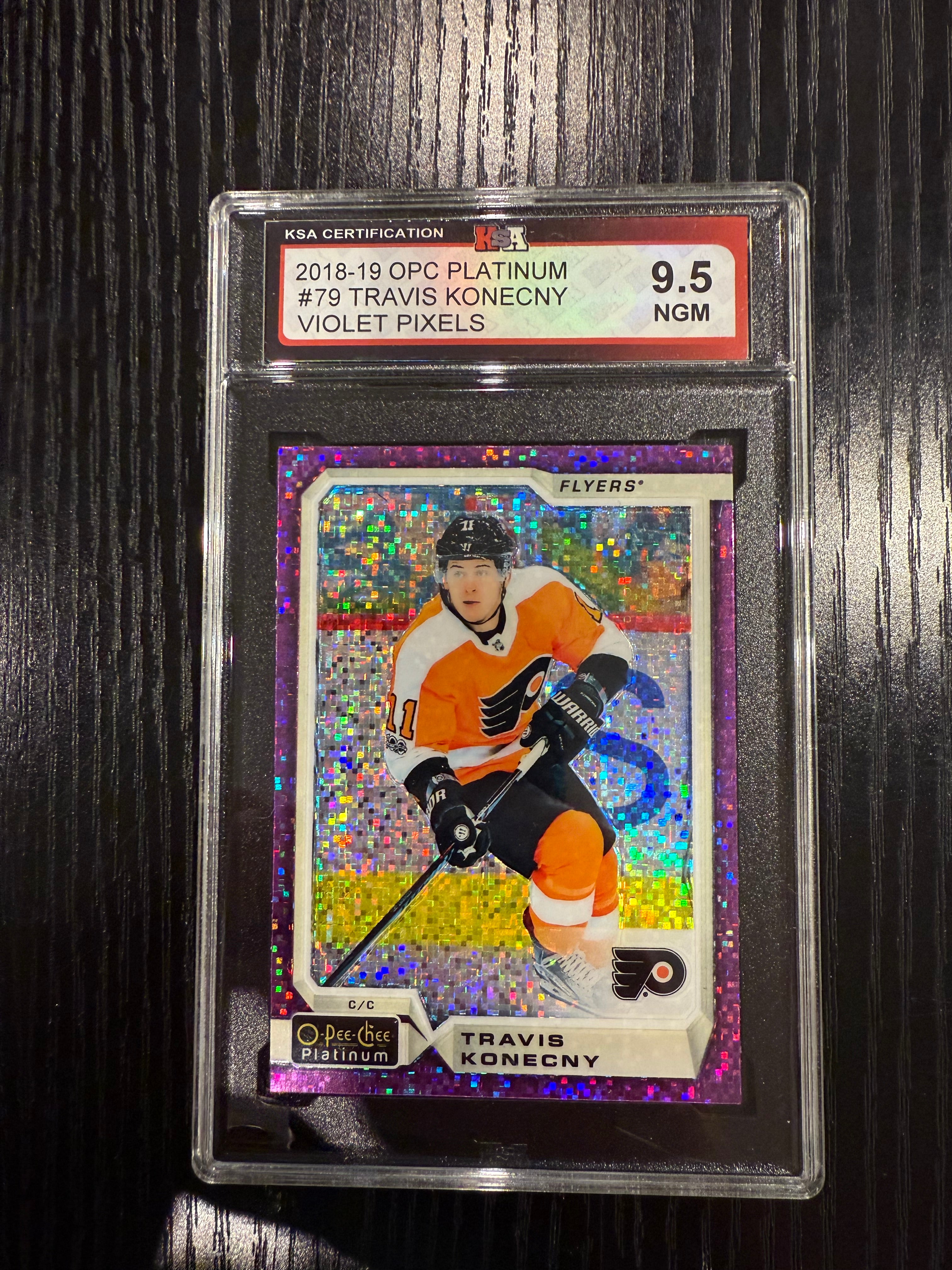 2018-19 OPC Platinum Violet Pixels Travis Konecny