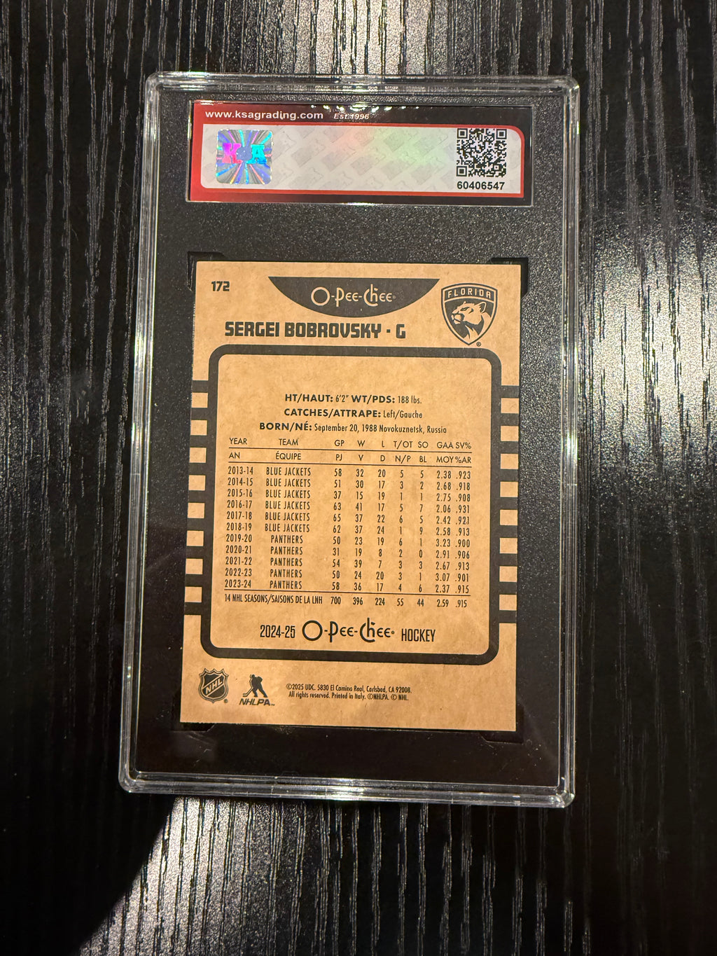 2024-25 OPC Retro Sergei Bobrovsky KSA 10