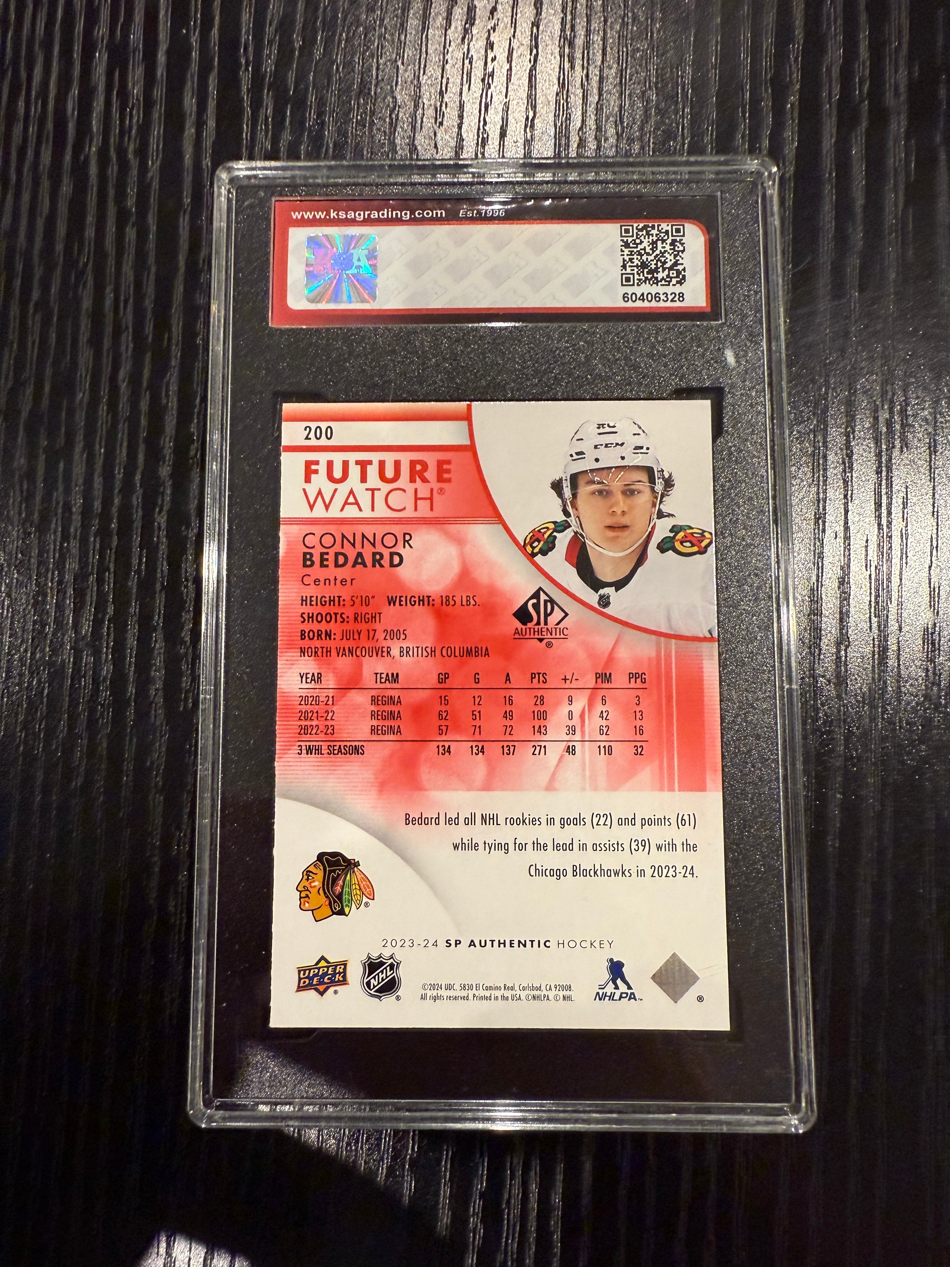 2023-24 SPA Limited Connor Bedard Rookie KSA 9.5