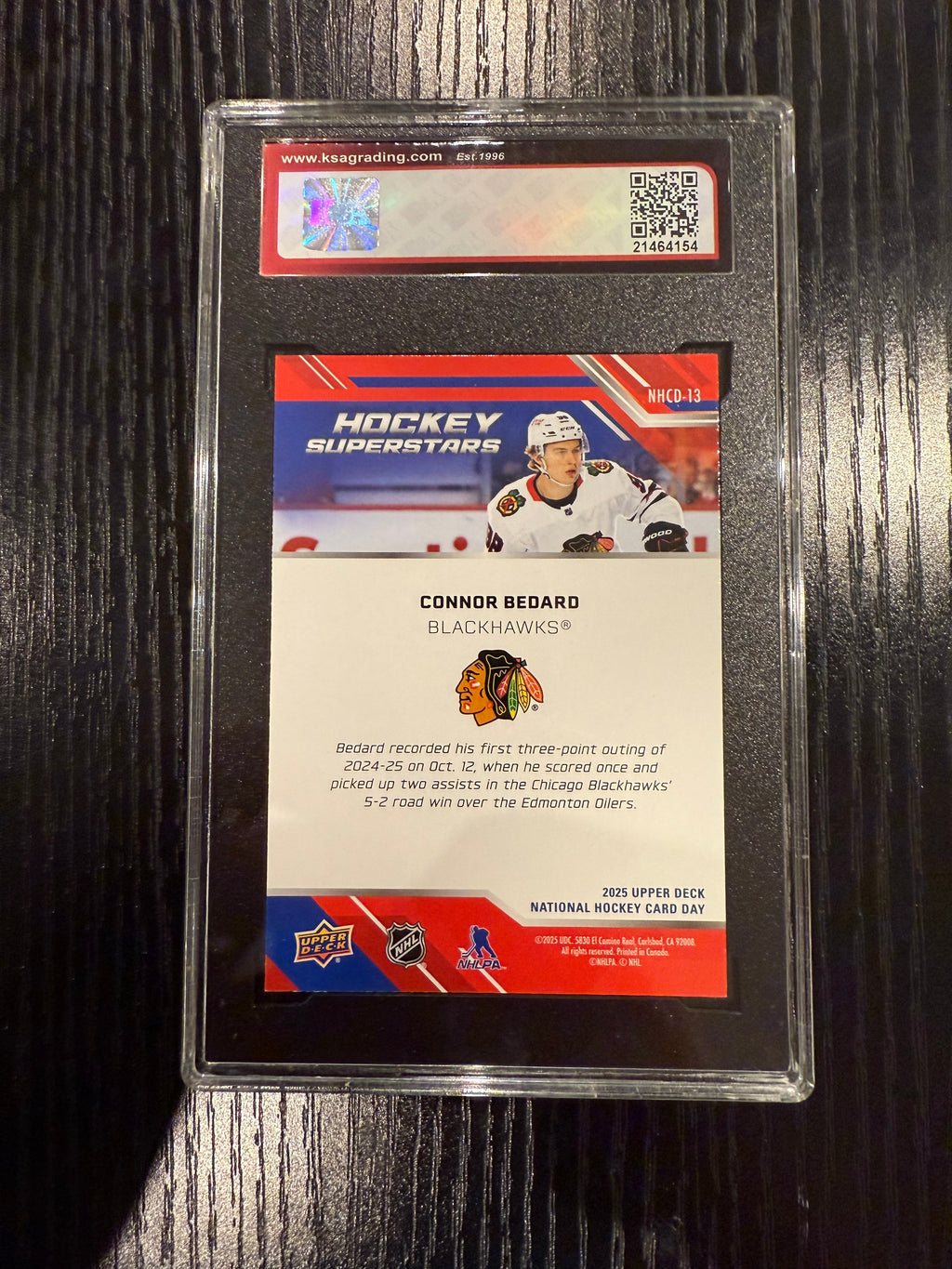 2024-25 UD NHCD Connor Bedard KSA 9.5