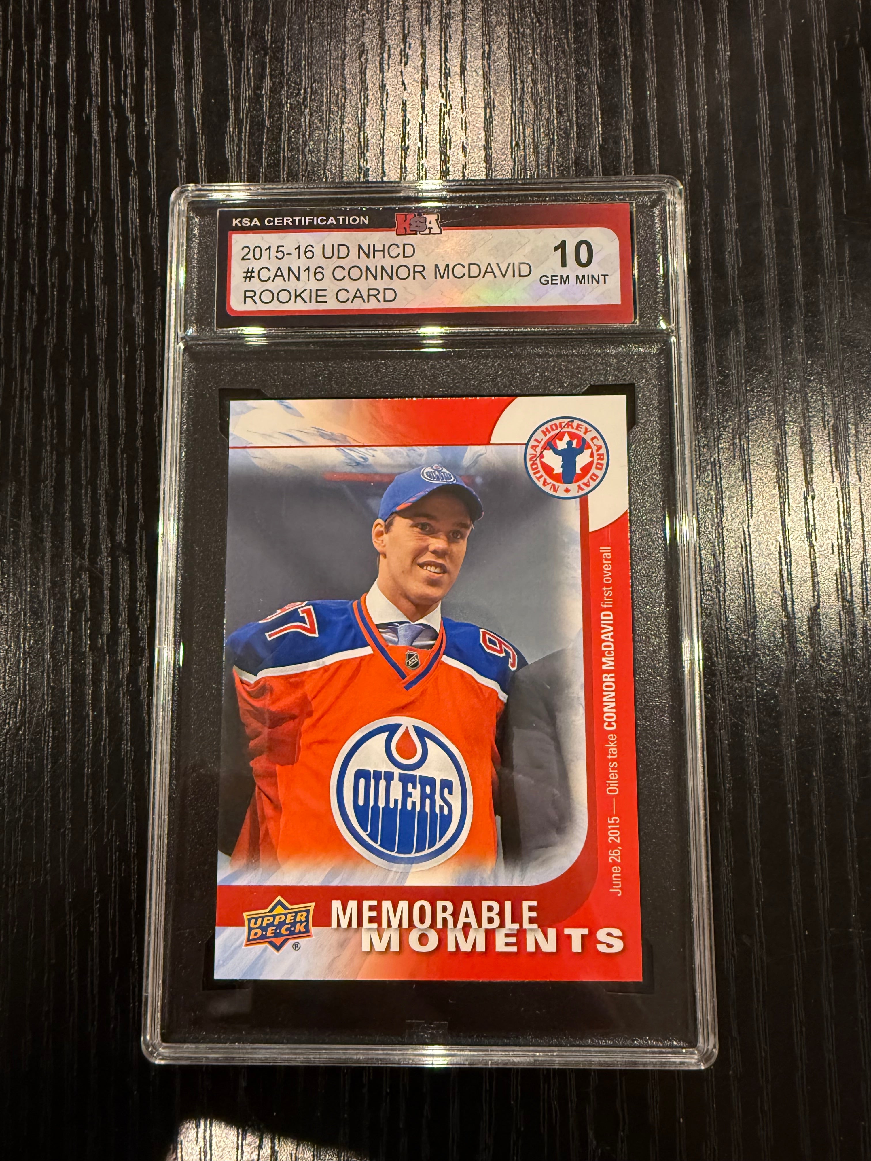 2015-16 UD NHCD Connor McDavid Rookie KSA 10