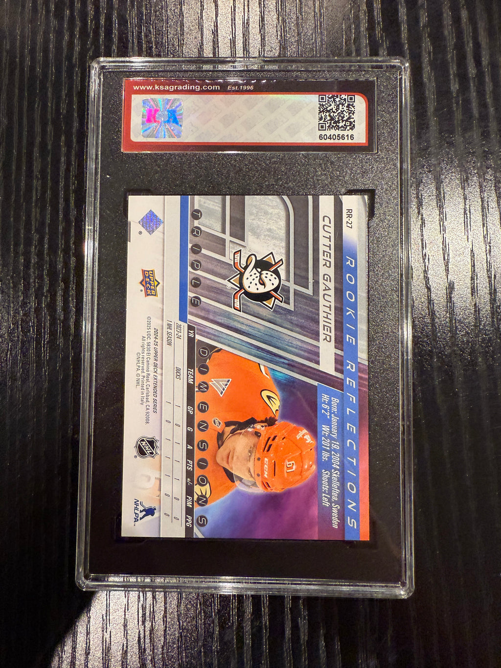 2024-25 UD Rookie Reflections Cutter Gauthier Rookie KSA 10