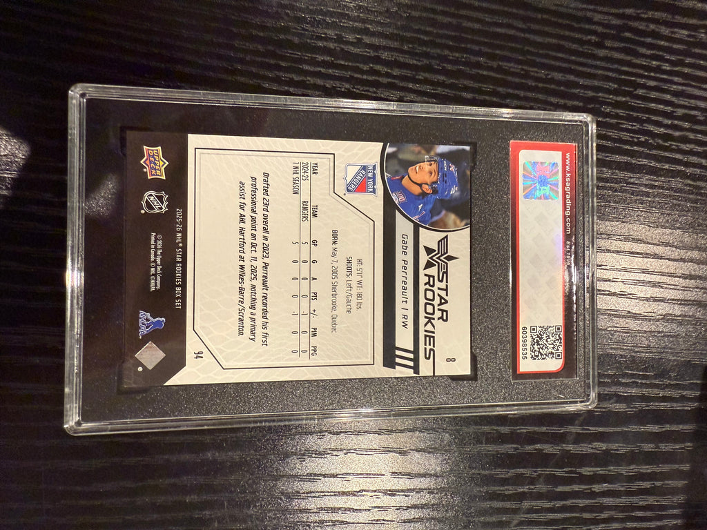 2025-26 UD Star Rookies Gabe Perreault Rookie KSA 10