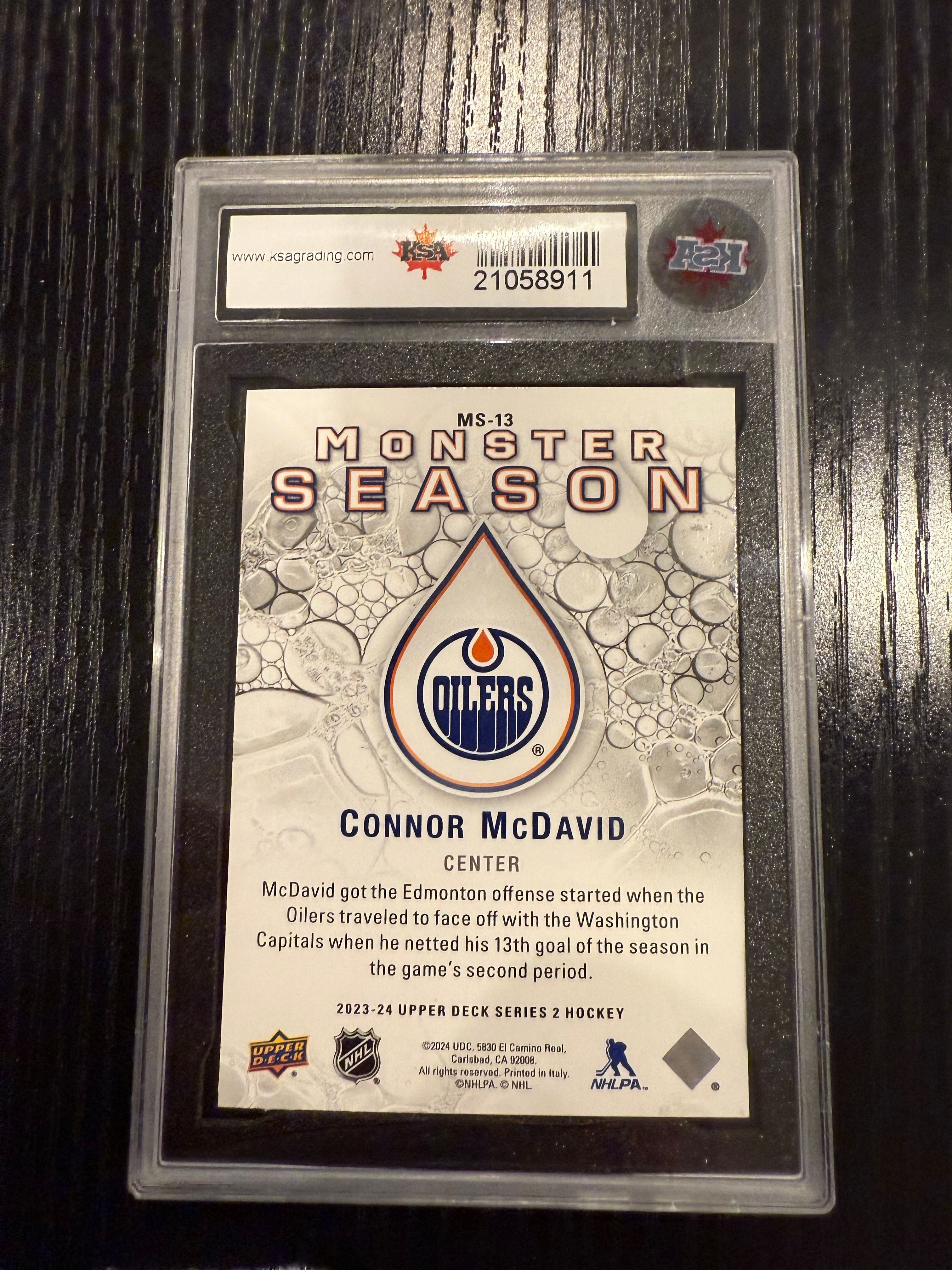 Connor McDavid 10 23/24 upper deck "monster season"