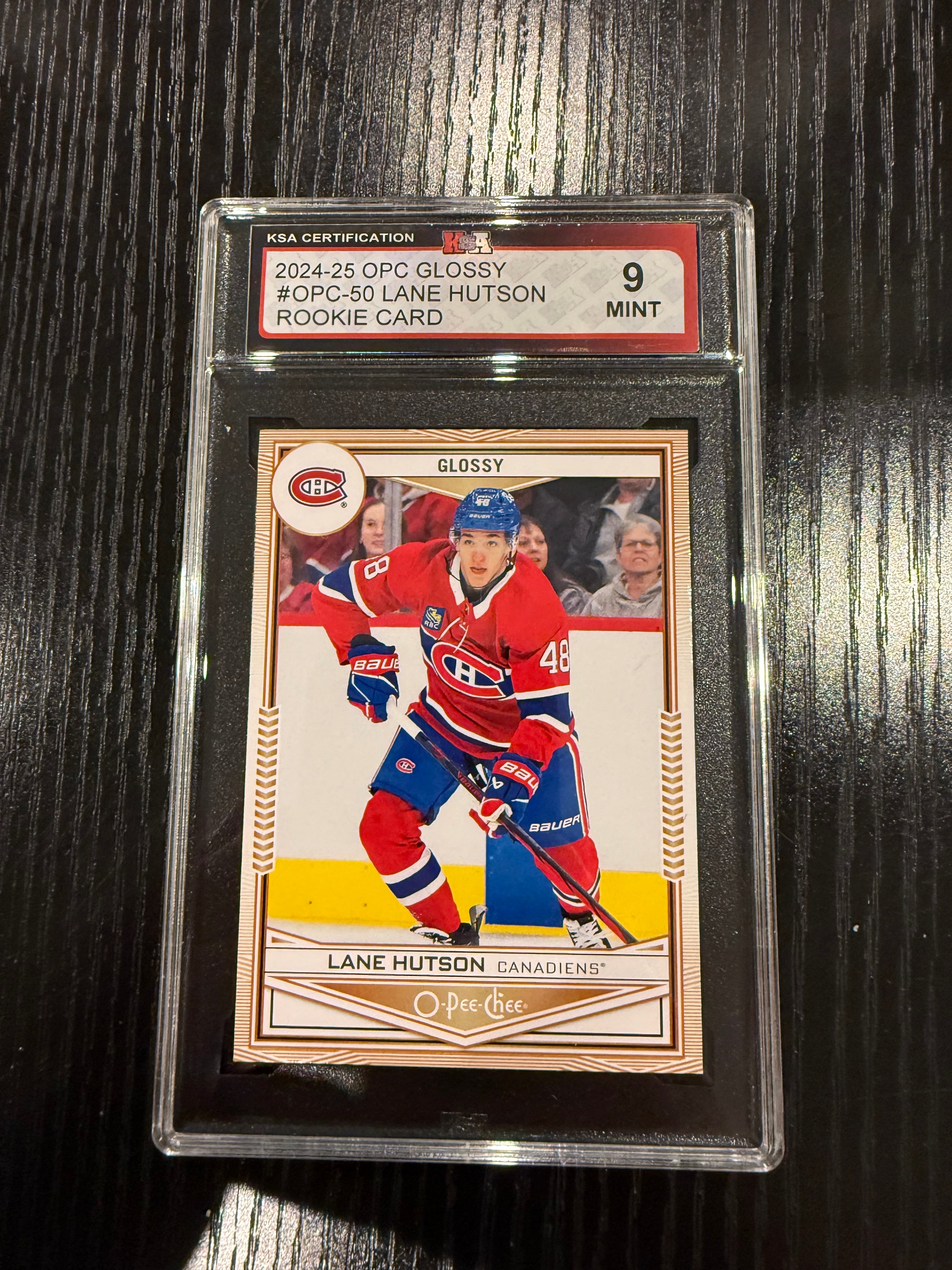 2024-25 OPC Glossy Lane Hutson Rookie KSA 9