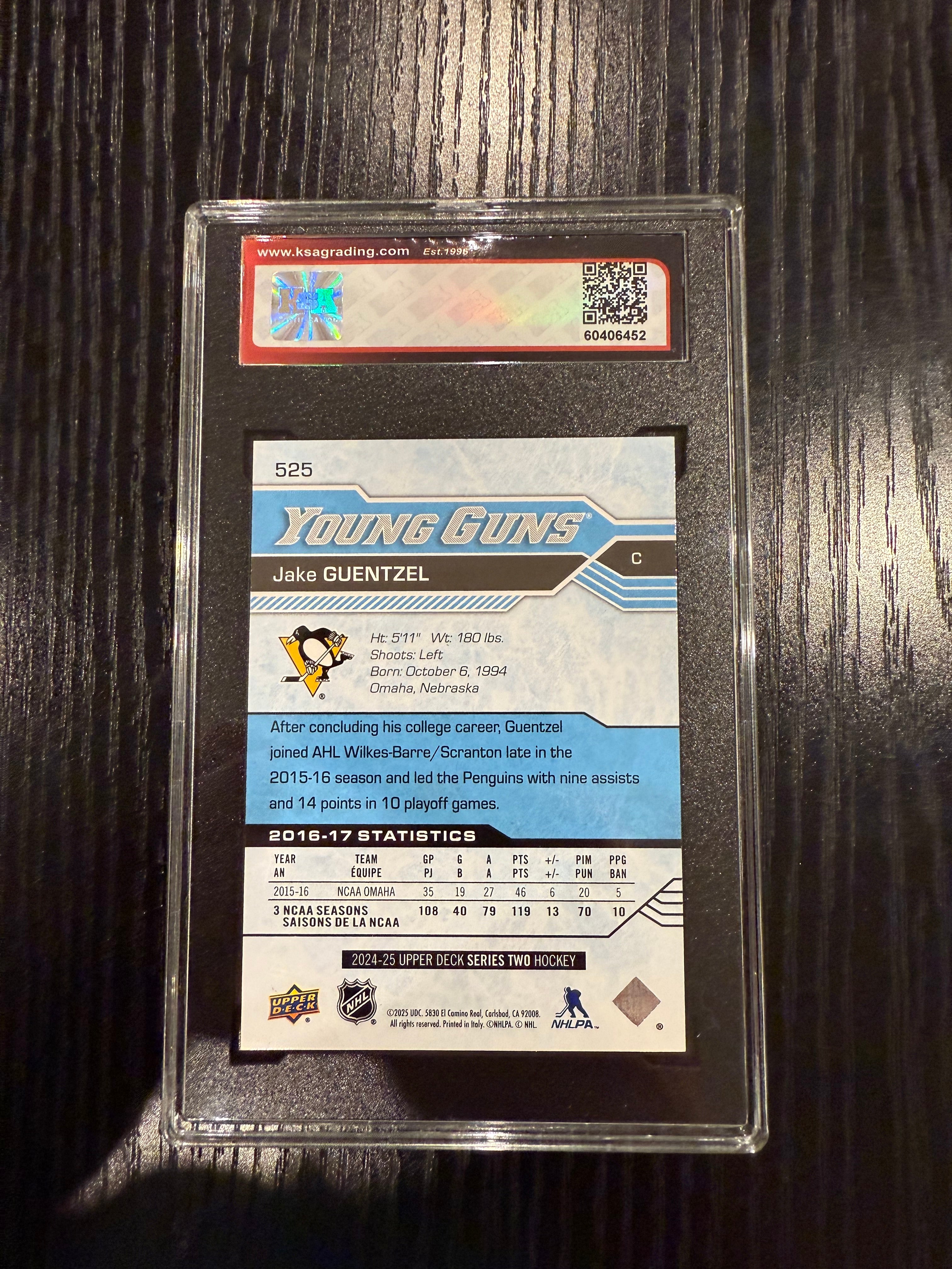 2024-25 Upper Deck YG Renewed Jake Guentzel KSA 9.5