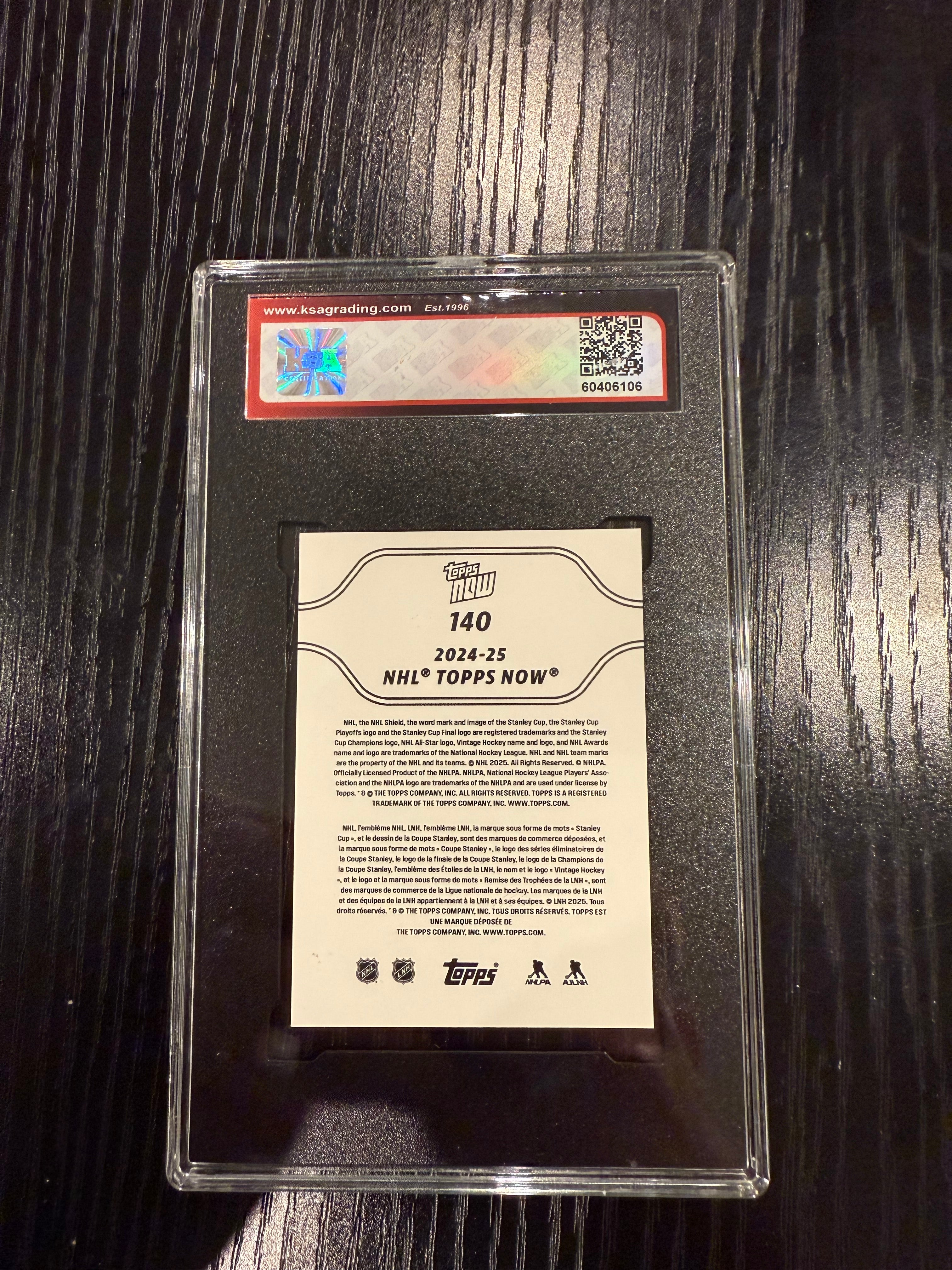 2024-25 Topps Now Macklin Celebrini Rookie KSA 10