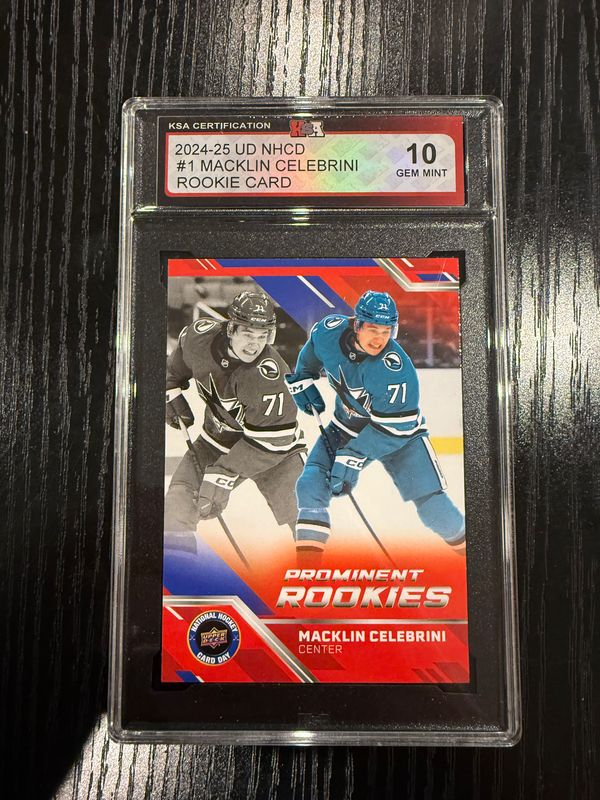 Macklin Celebrini KSA 10 NHCD 24-25 Rookie card