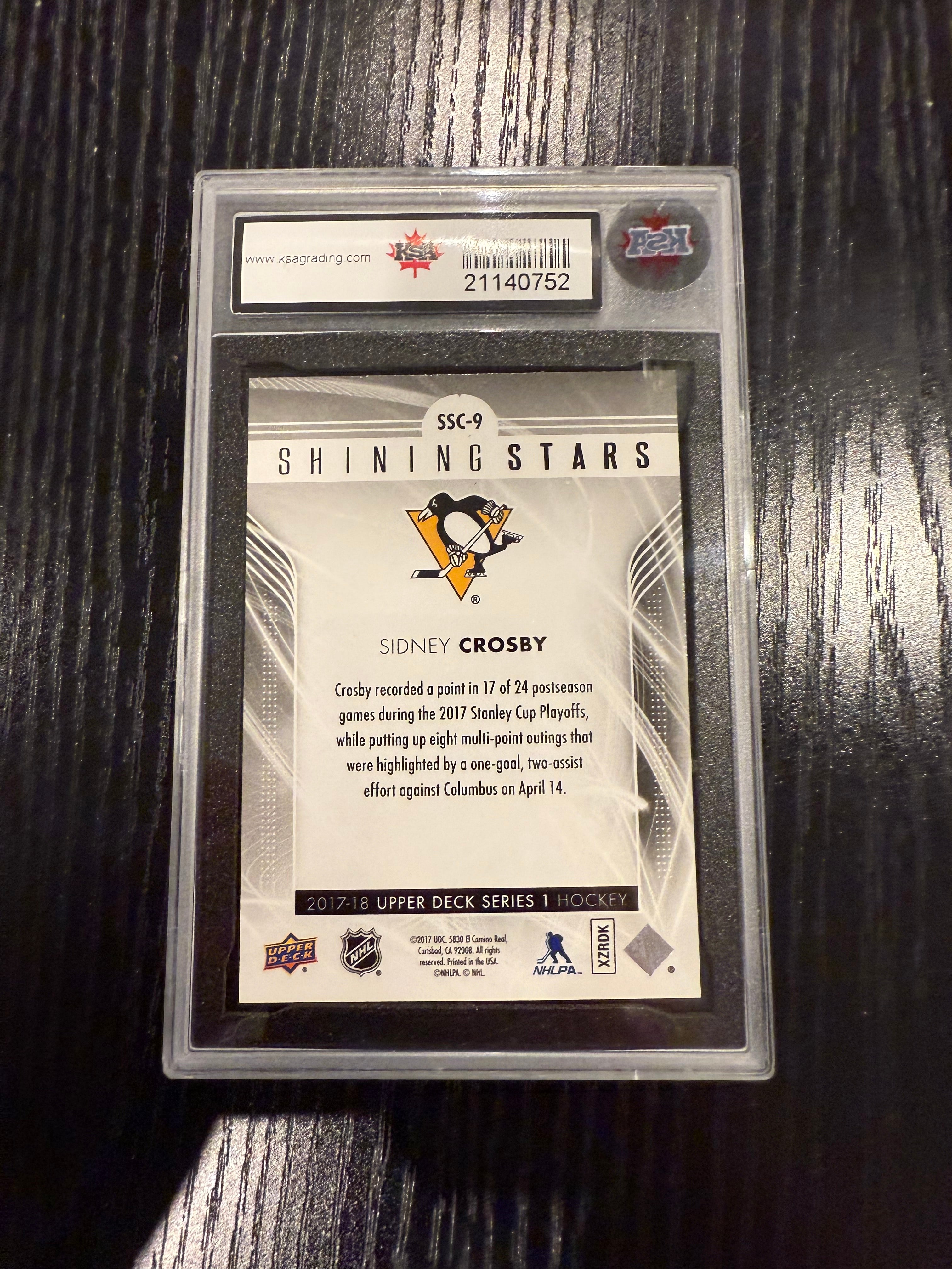 2017-18 Upper Deck Shining Stars Red Sidney Crosby KSA 10