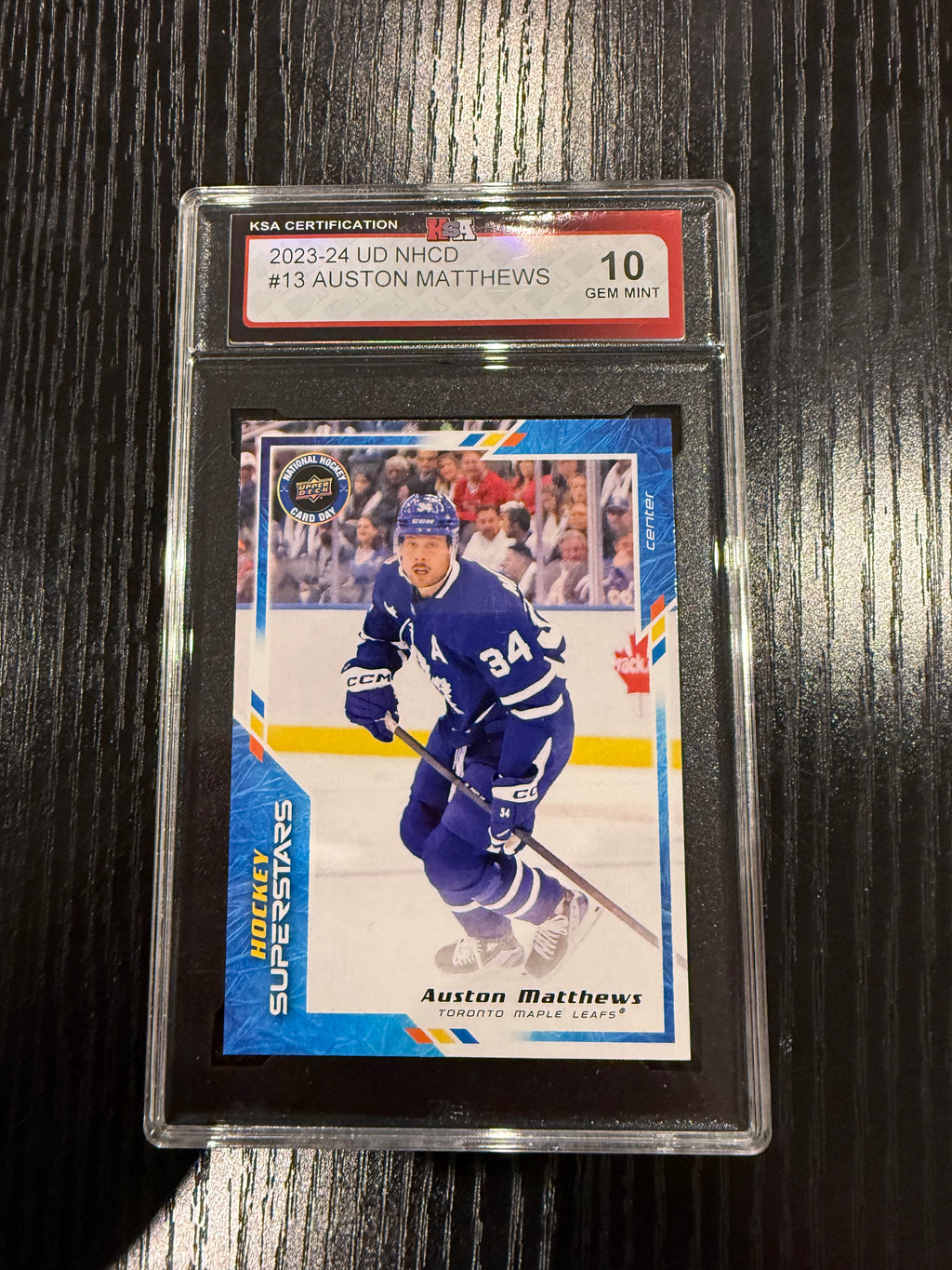 2023-24 UD NHCD Auston Matthews KSA 10