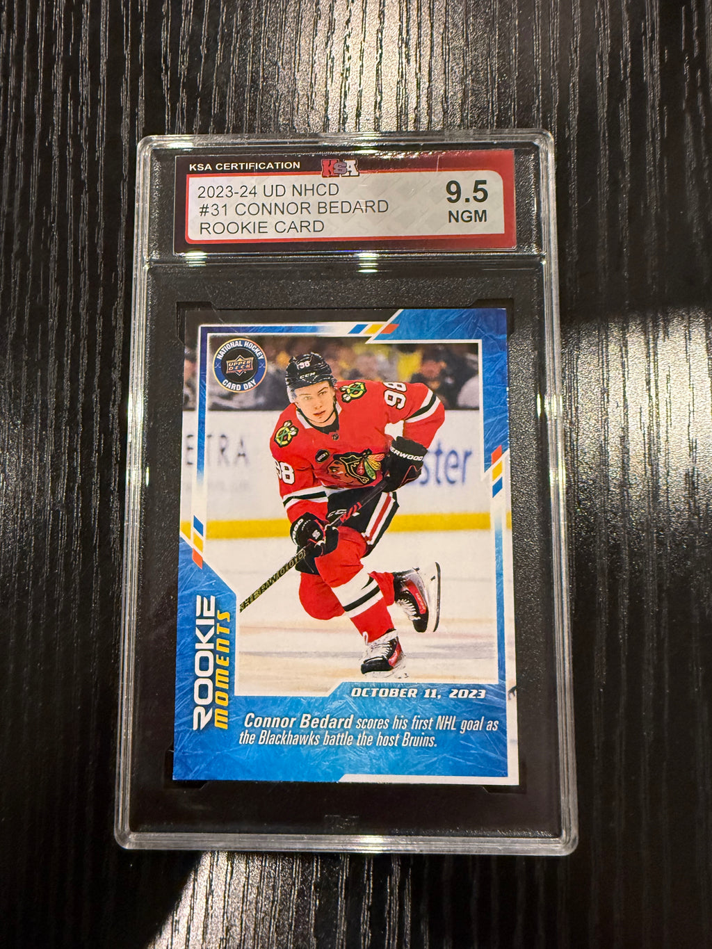 2023-24 UD NHCD Connor Bedard Rookie KSA 9.5