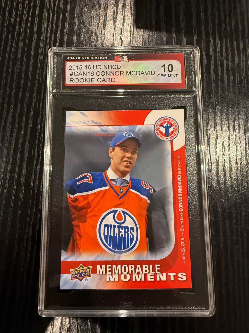 2015-16 UD NHCD Connor McDavid Rookie KSA 10