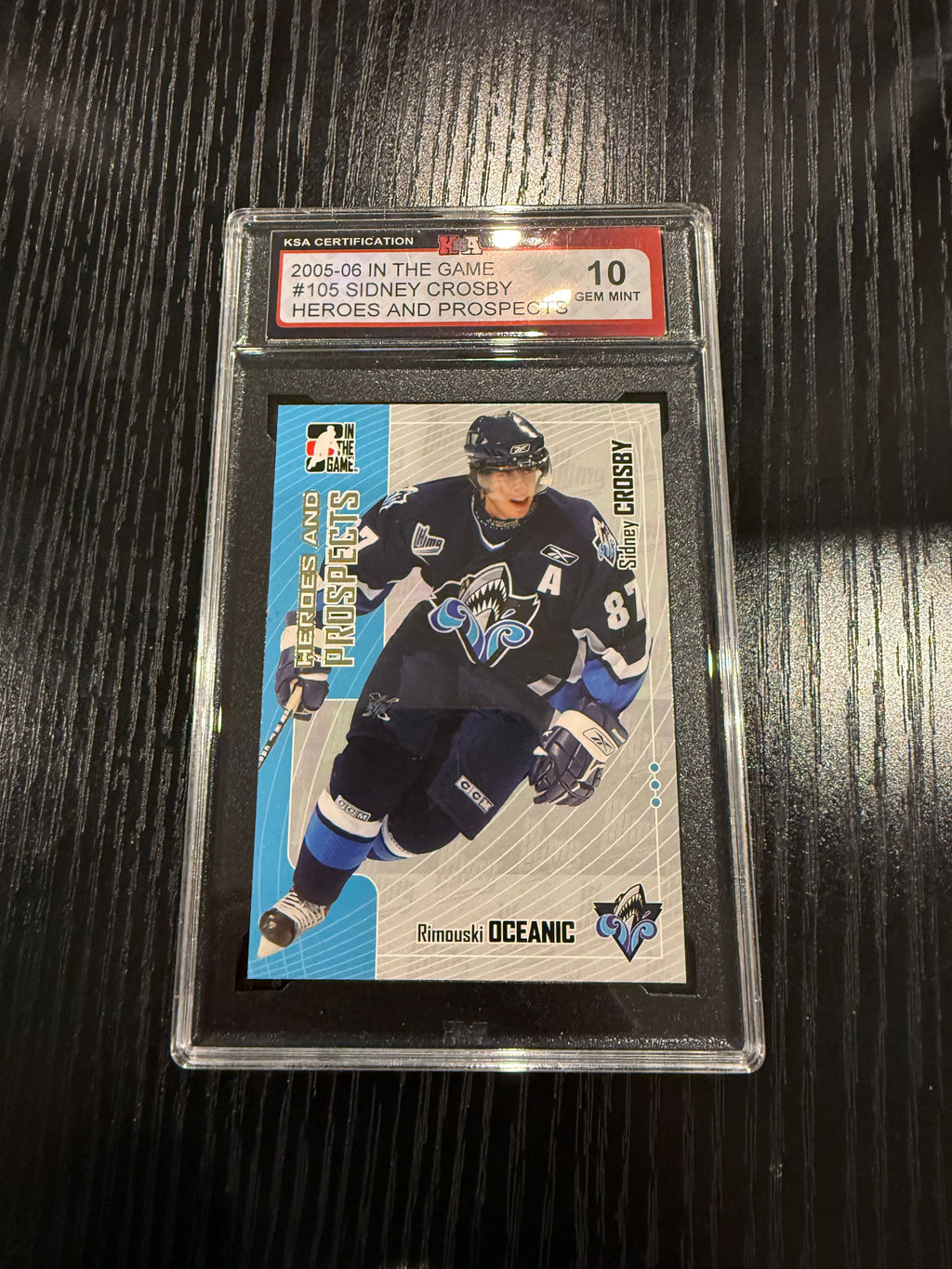 SIDNEY CROSBY "IN THE GAME" KSA 10 ROOKIE CARD