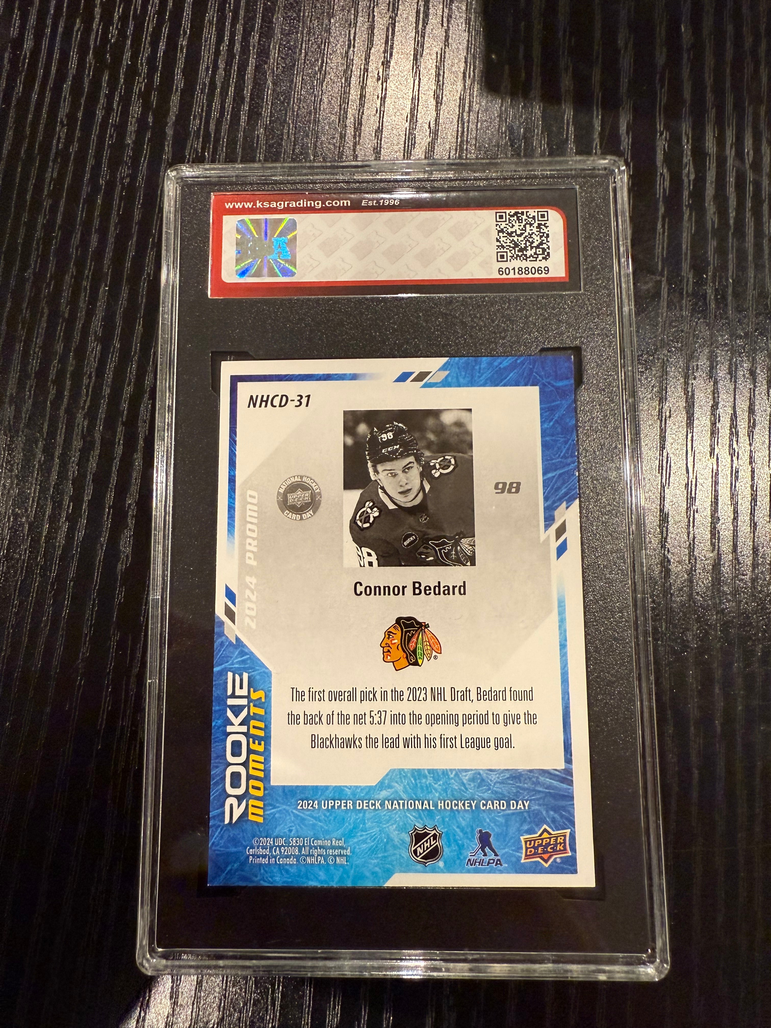2023-24 UD NHCD Connor Bedard Rookie KSA 9.5