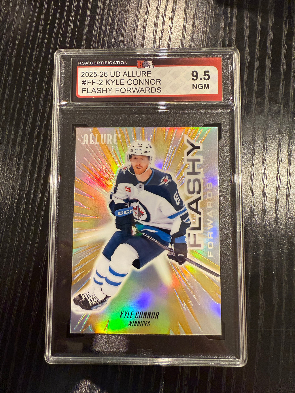 2024-25 UD Allure Flashy Forwards Kyle Connor KSA 9.5