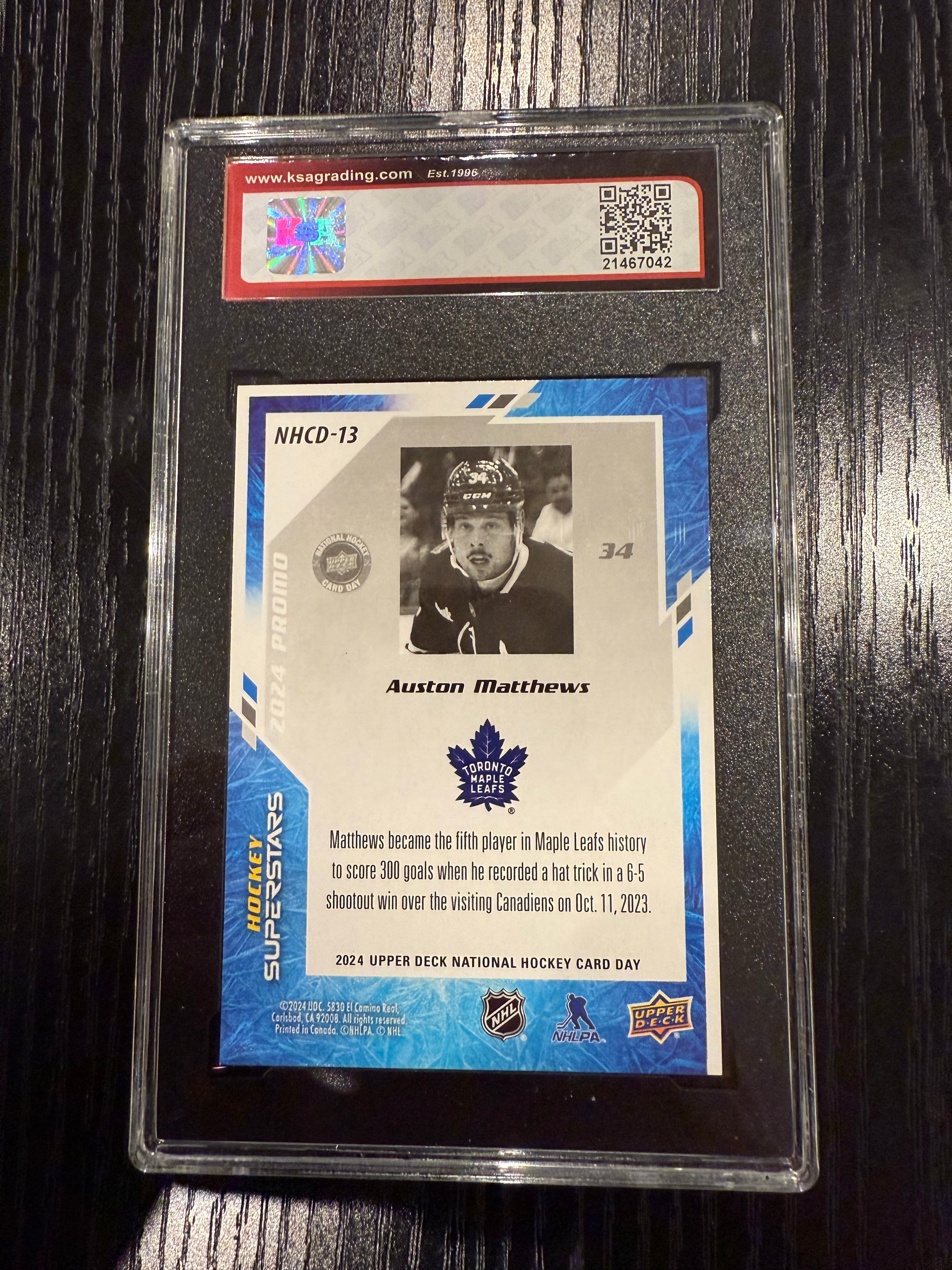 2023-24 UD NHCD Auston Matthews KSA 10