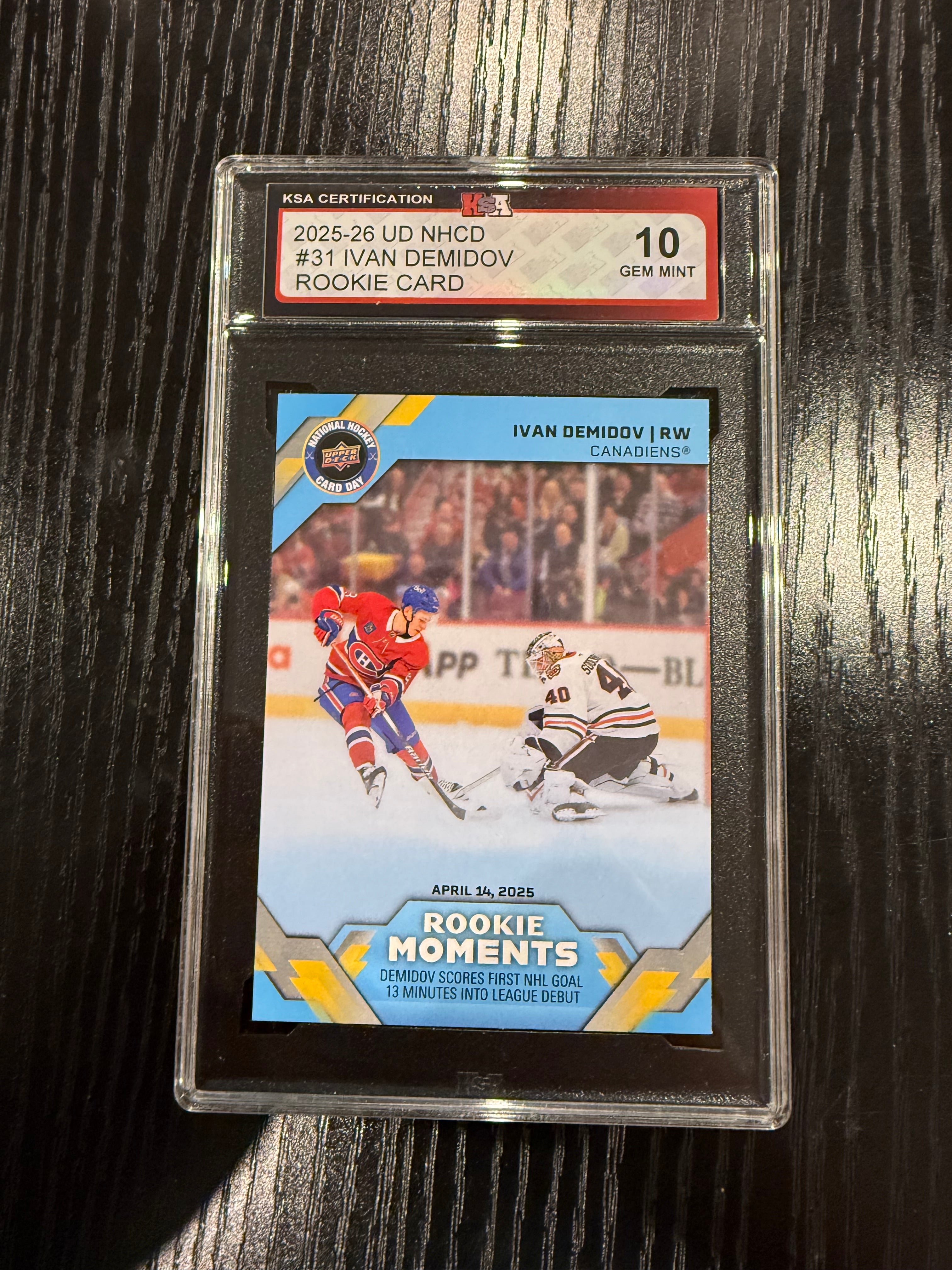 2025-26 UD NHCD Ivan Demidov Rookie KSA 10