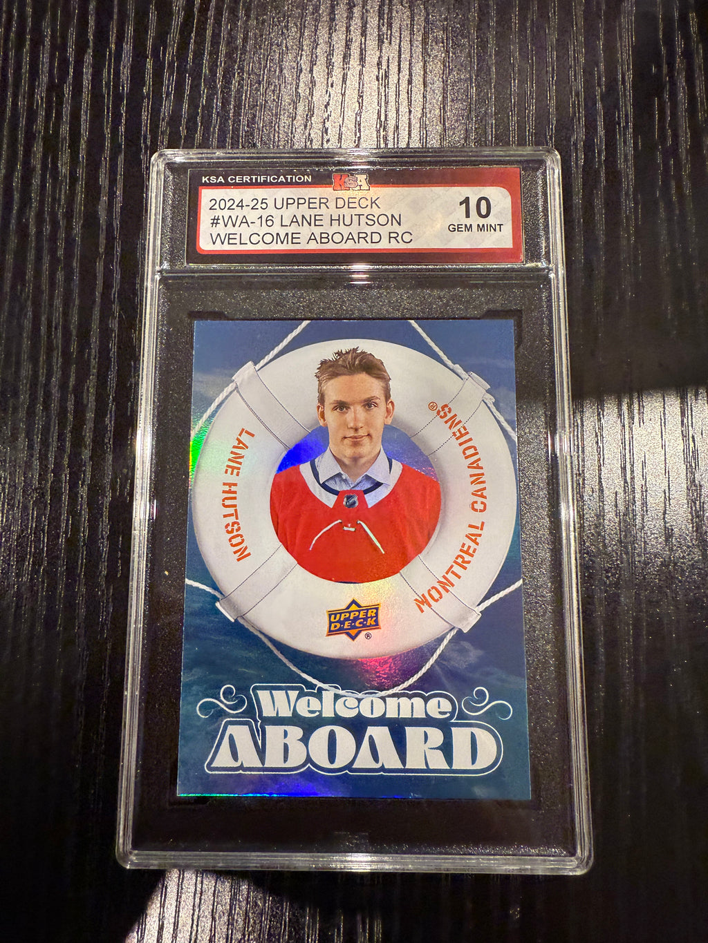 2024-25 UD Welcome Aboard Lane Hutson Rookie KSA 10