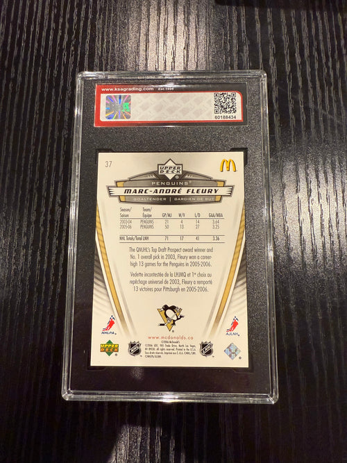 2006-07 UD McDonald’s Marc-Andre Fleury KSA 9.5