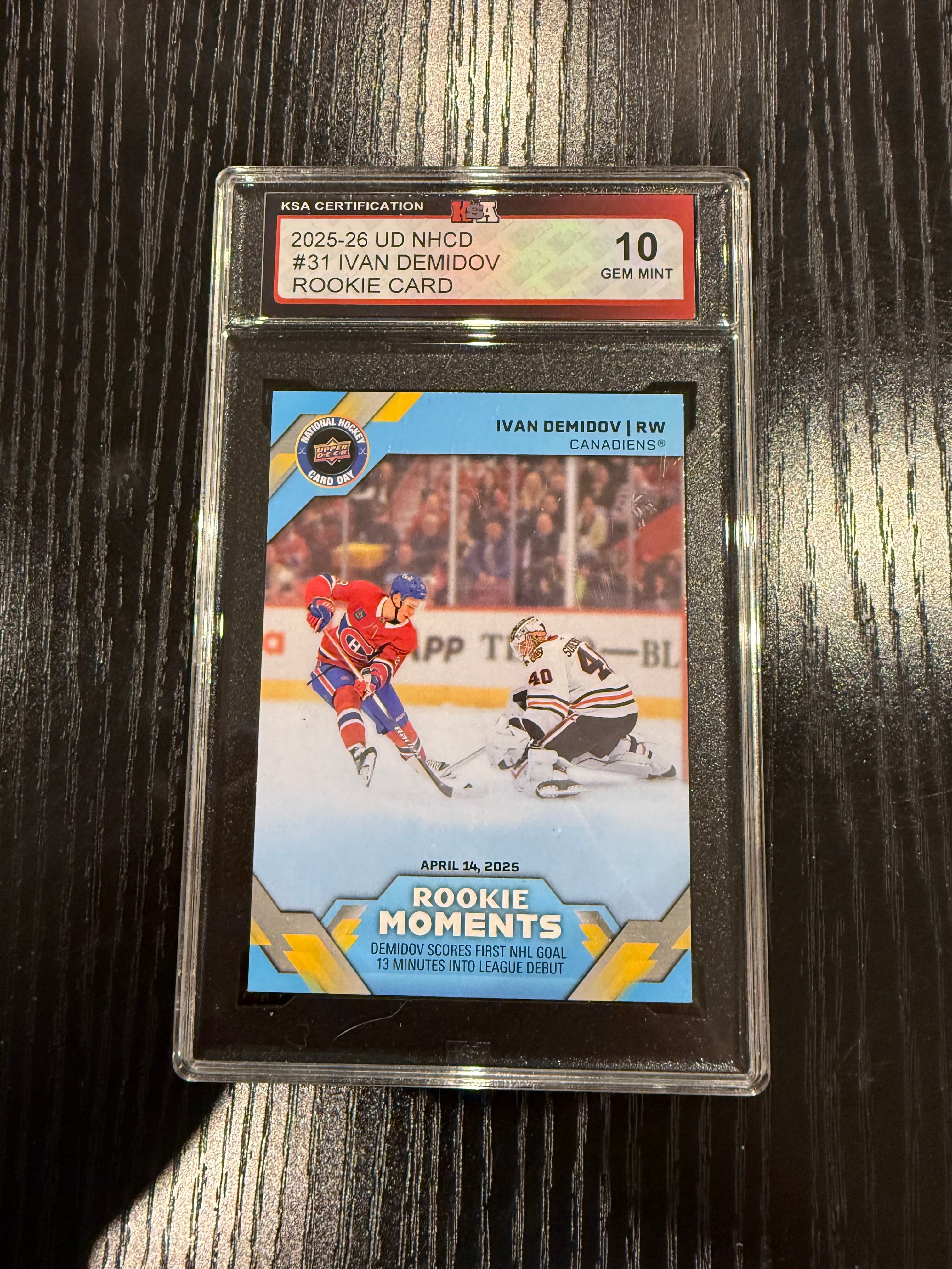 2025-26 UD NHCD Rookie Ivan Demidov Rookie KSA 10