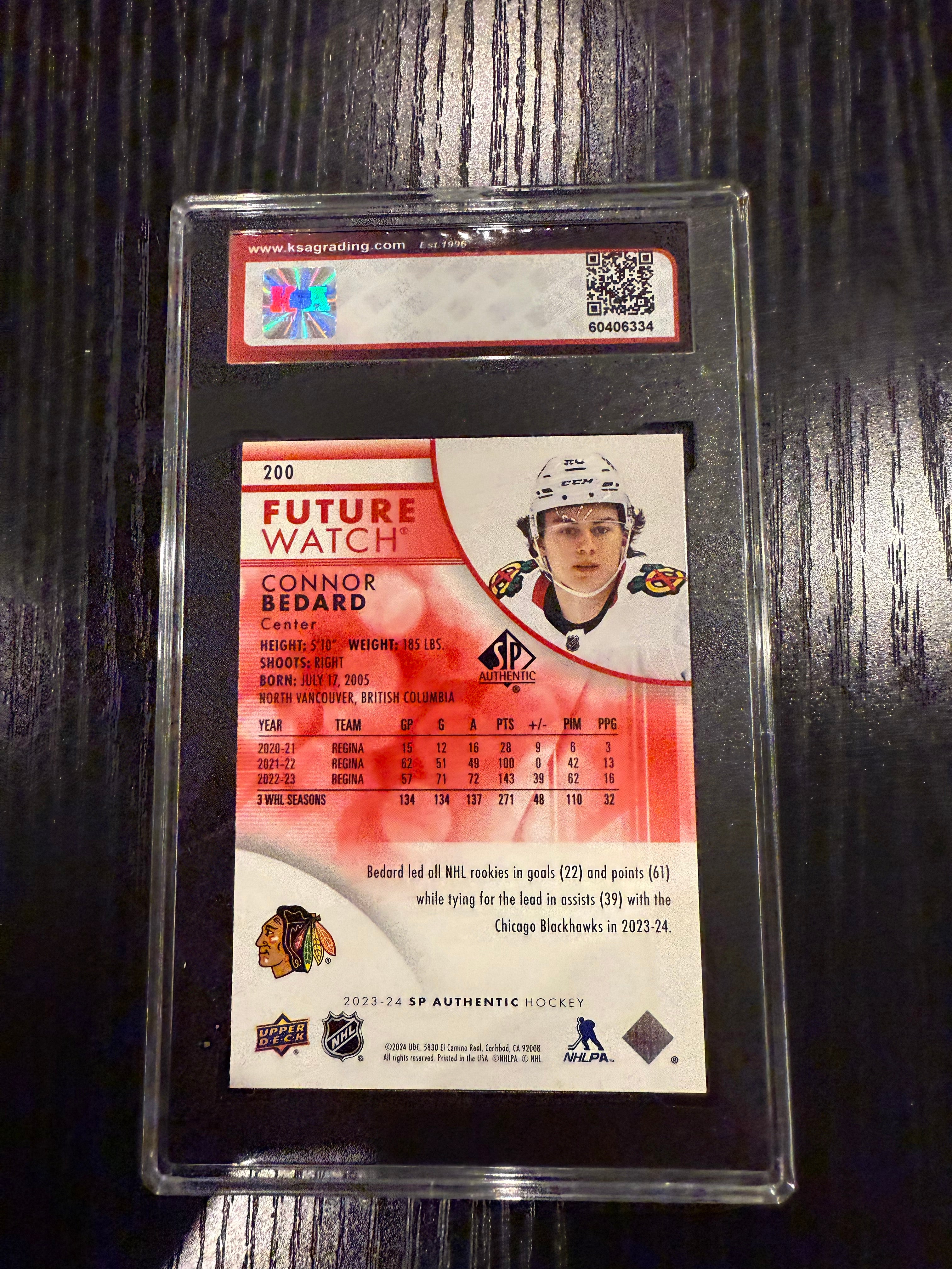 2023-24 SPA Limited Connor Bedard Rookie KSA 10