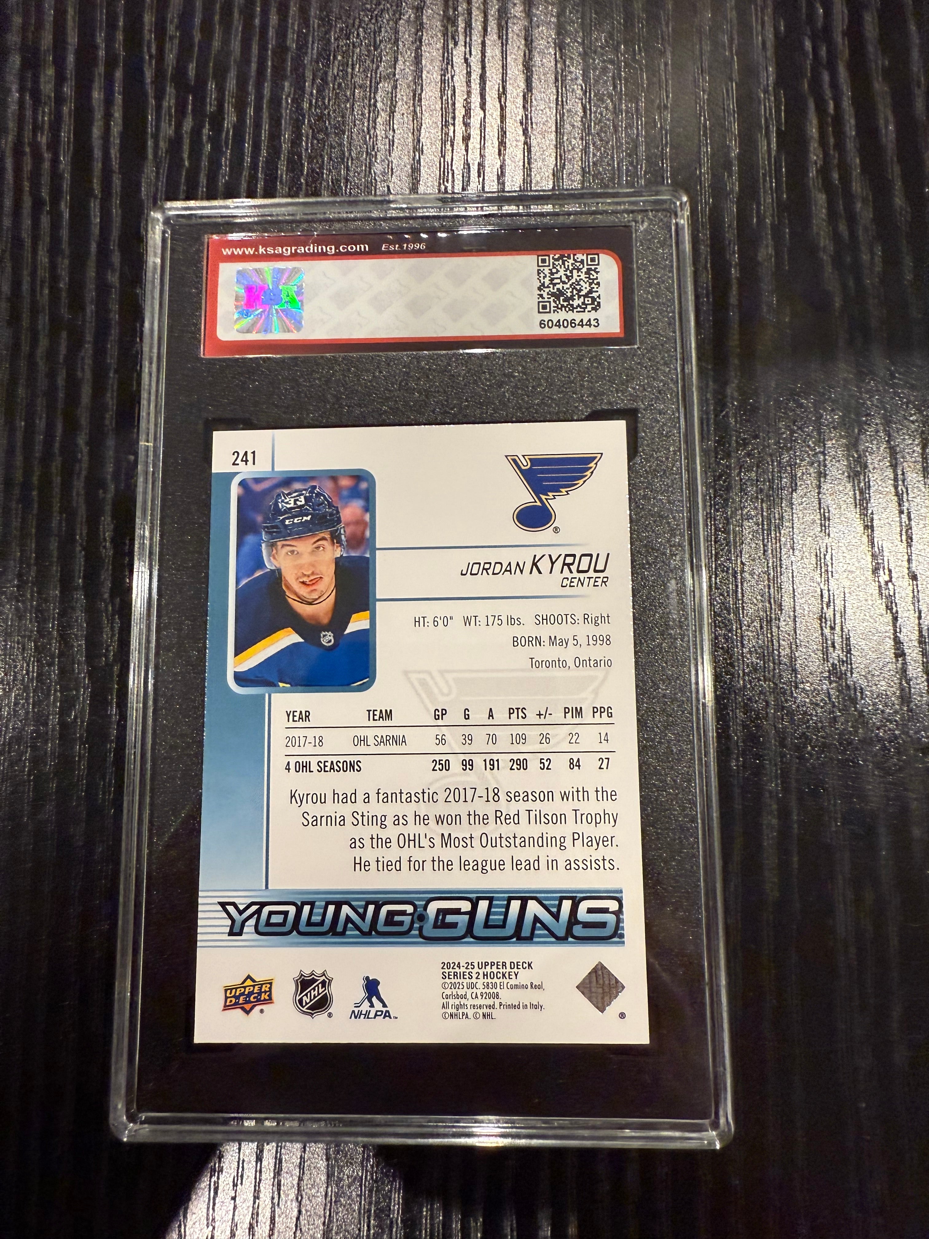 2024-25 Upper Deck Renewed Jordan Kyrou KSA 10