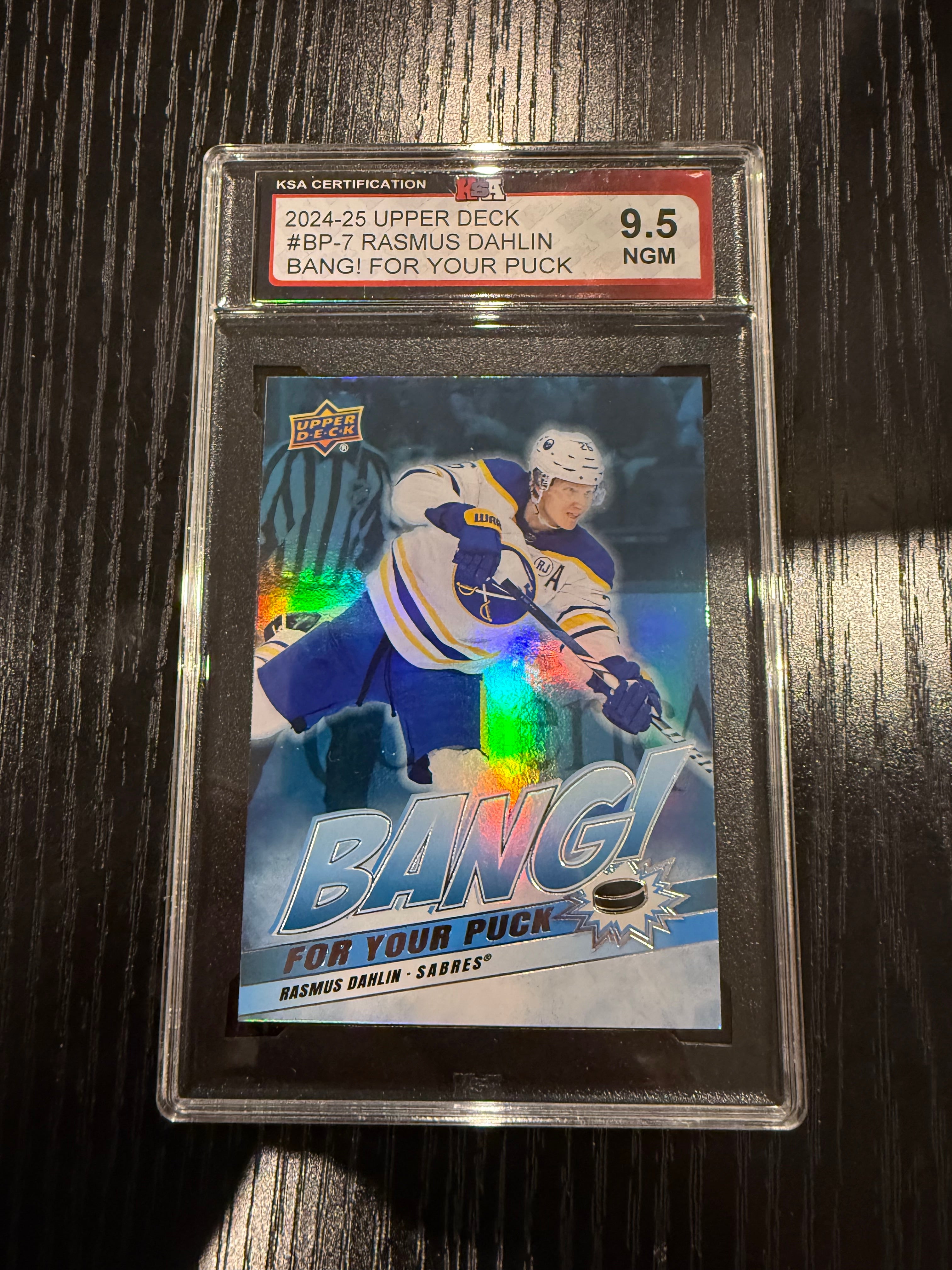 2024-25 Upper Deck Bang! For Your Puck Rasmus Dahlin KSA 9.5