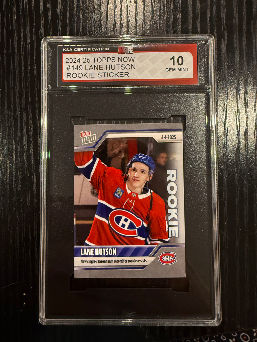 2024-25 Topps Now Lane Hutson Rookie KSA 10