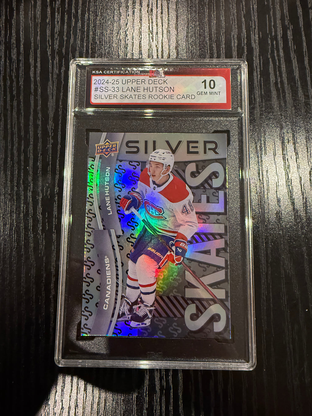 2024-25 UD Silver Skates Lane Hutson Rookie KSA 10