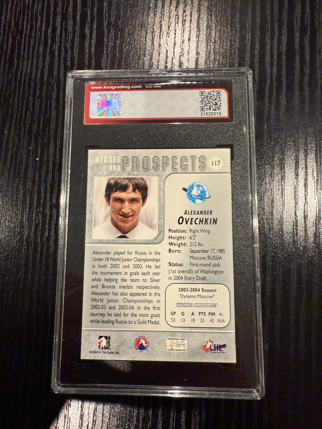 2004-05 ITG Alexander Ovechkin Rookie KSA 10