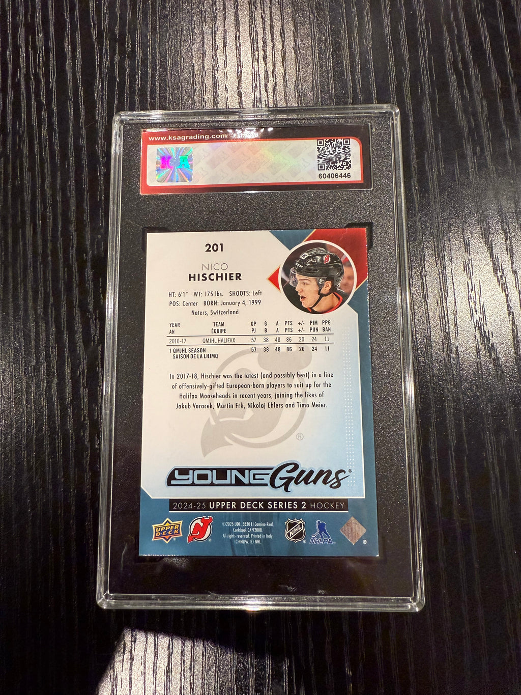 2024-25 Upper Deck Young Guns Renewed Nico Hischer KSA 9.5