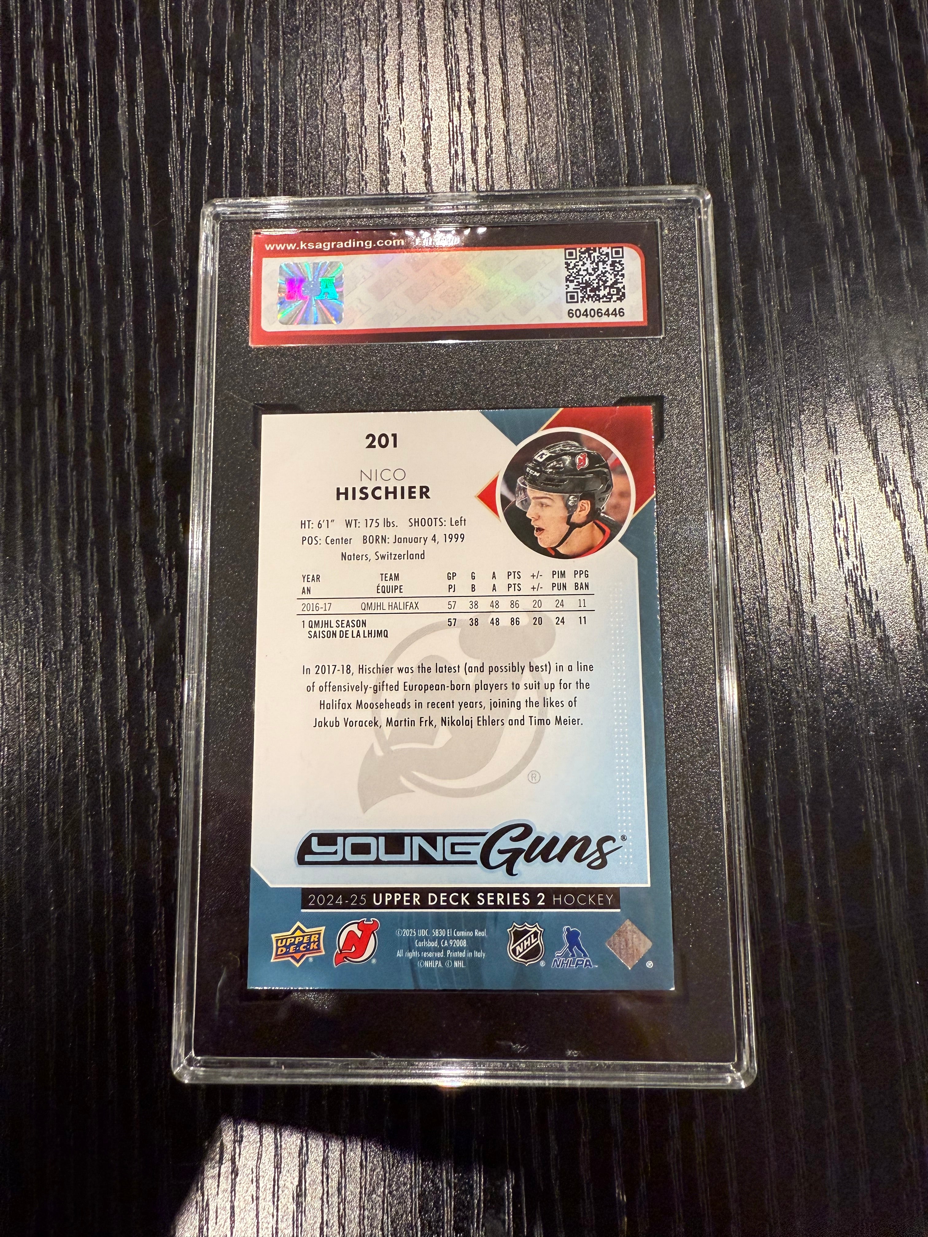 2024-25 Upper Deck Young Guns Renewed Nico Hischer KSA 9.5