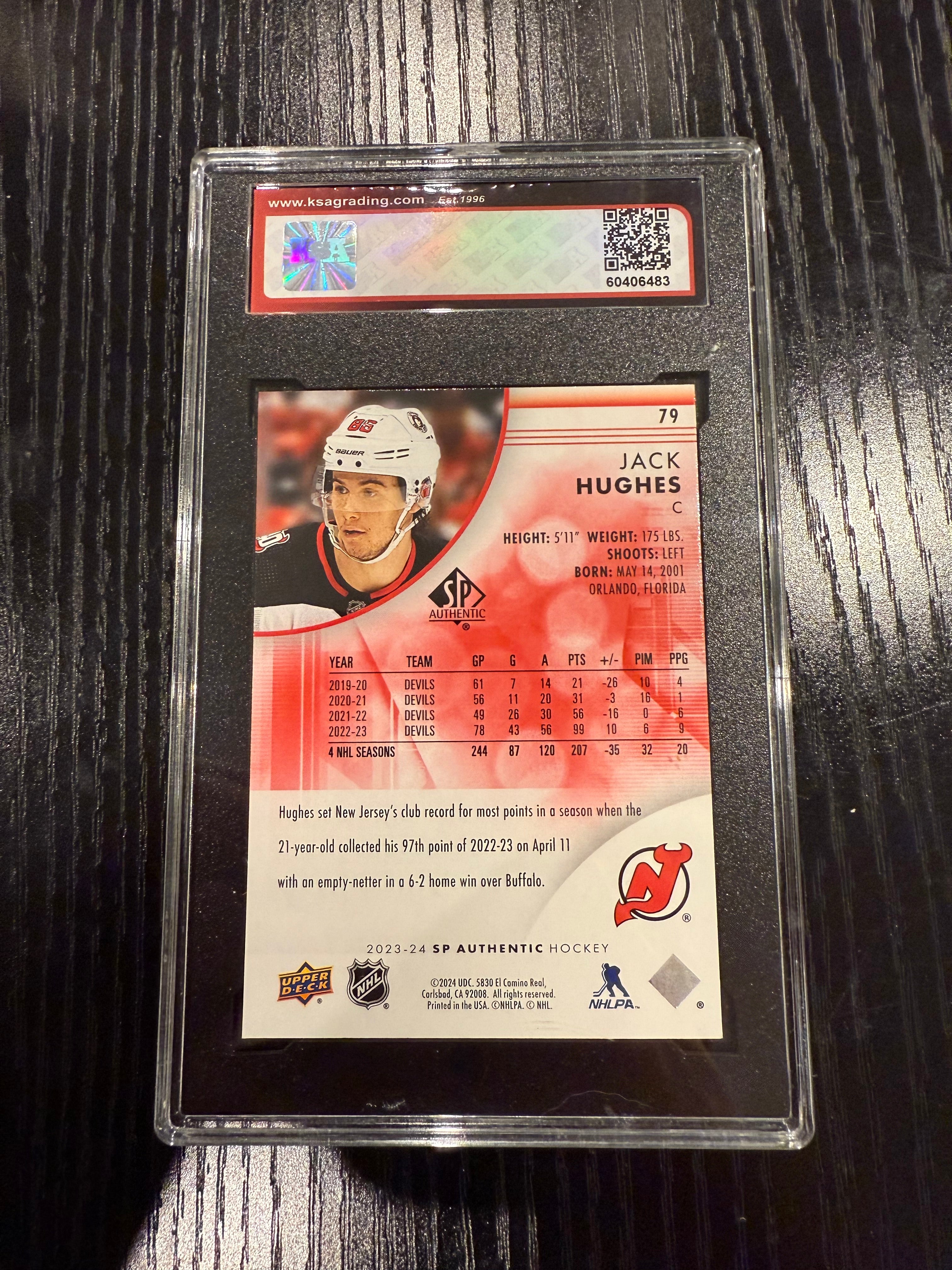 2023-24 SPA Limited Jack Hughes Rookie KSA 10